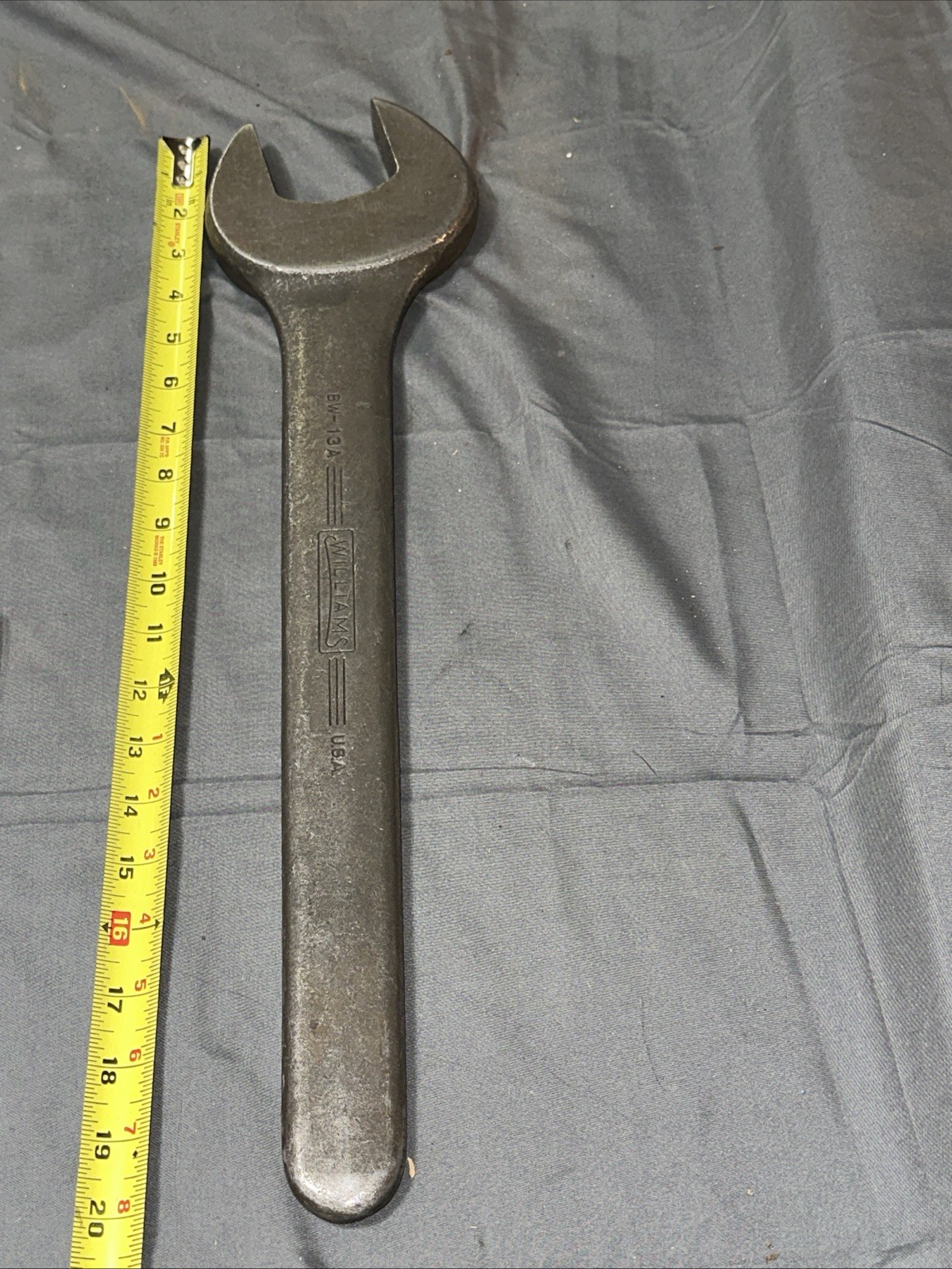 Vintage Huge WILLIAMS USA BW 13A 2 1/4 IN. Open Ended Wrench Tool 20” Long