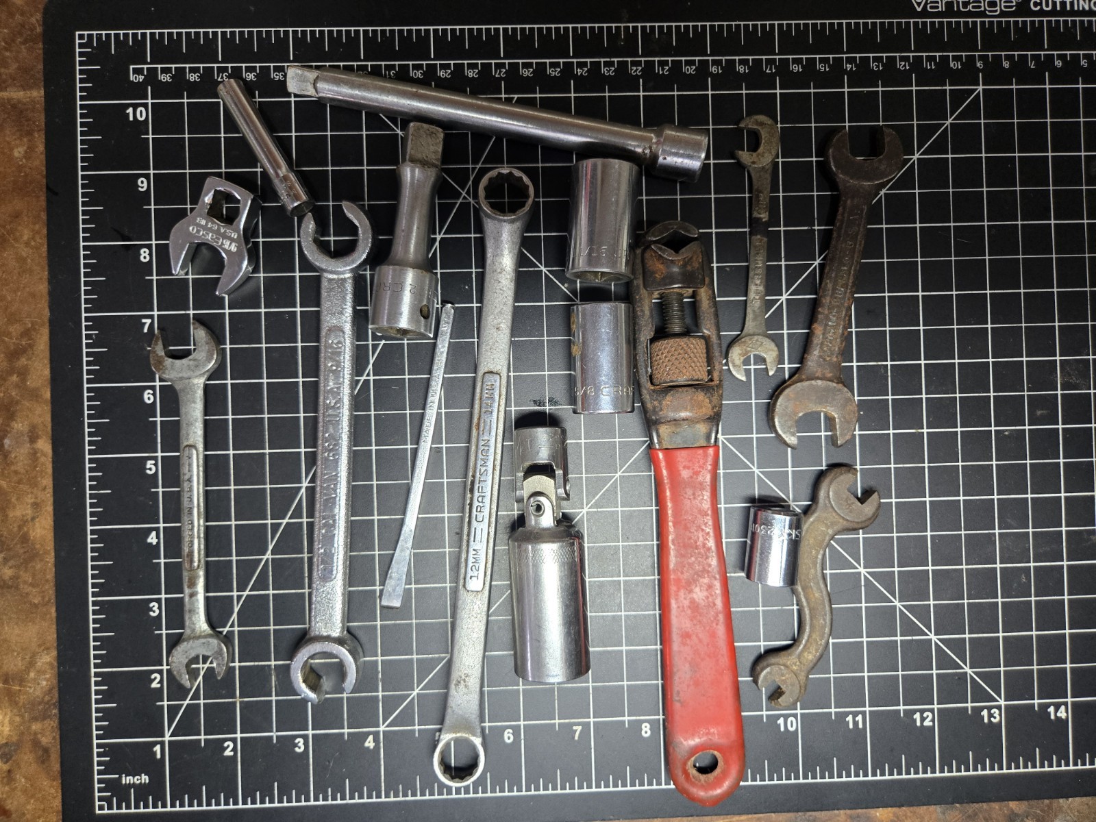 vtg tool lot wrenches sockets craftsman cal van snap on easco