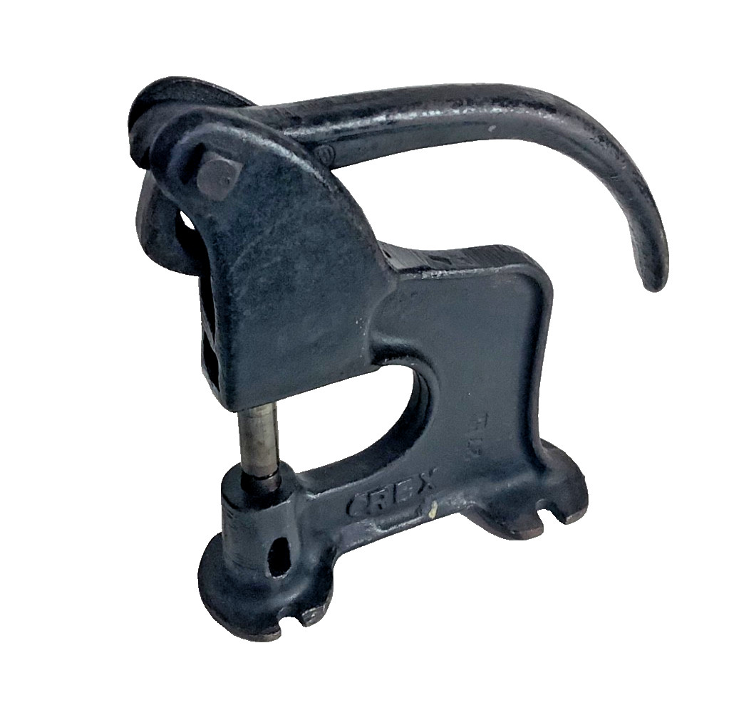 Antique Vintage Rex #27 Cast Iron Hand Rivet Press Punch Leather Work