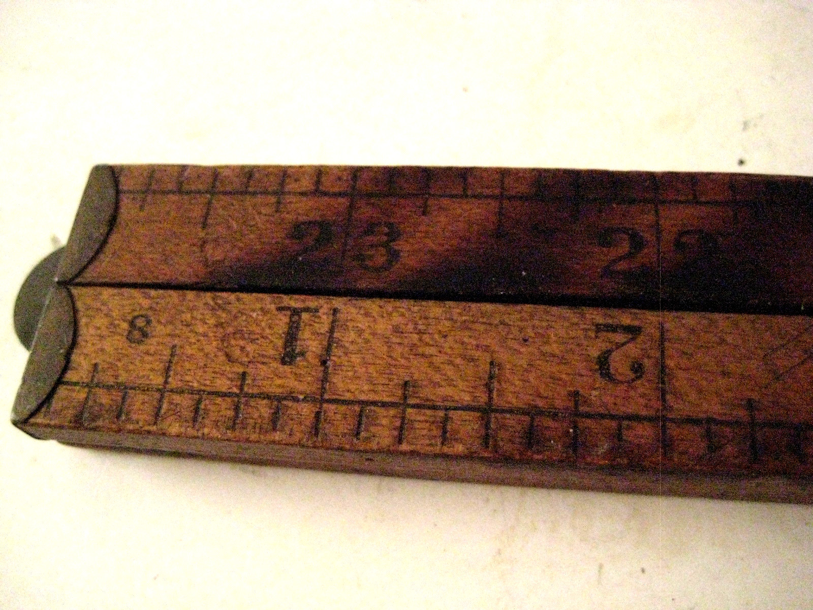 Vintage Original Pilot No. 18 Boxwood Folding Rule Made In U.S.A.