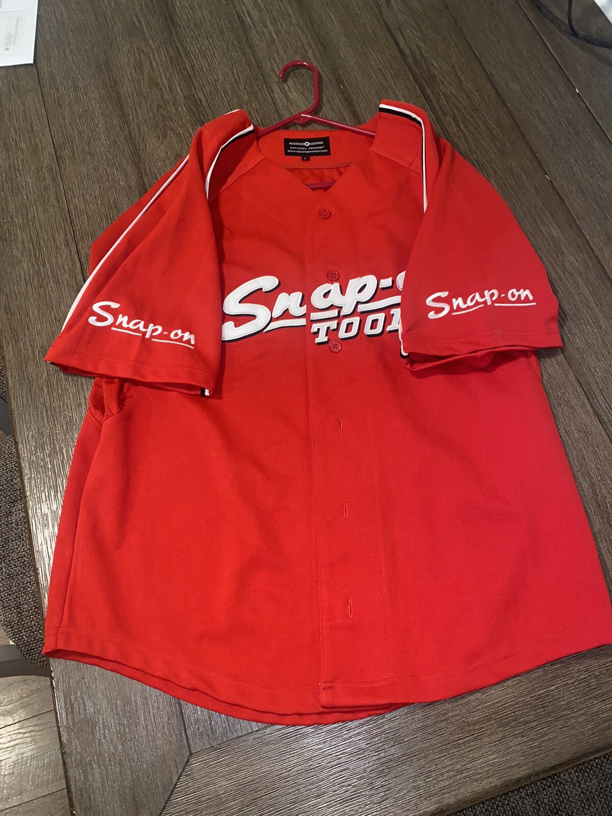 Snap On Tools Baseball Jersey Red Men’s Size L Vintage Collectible