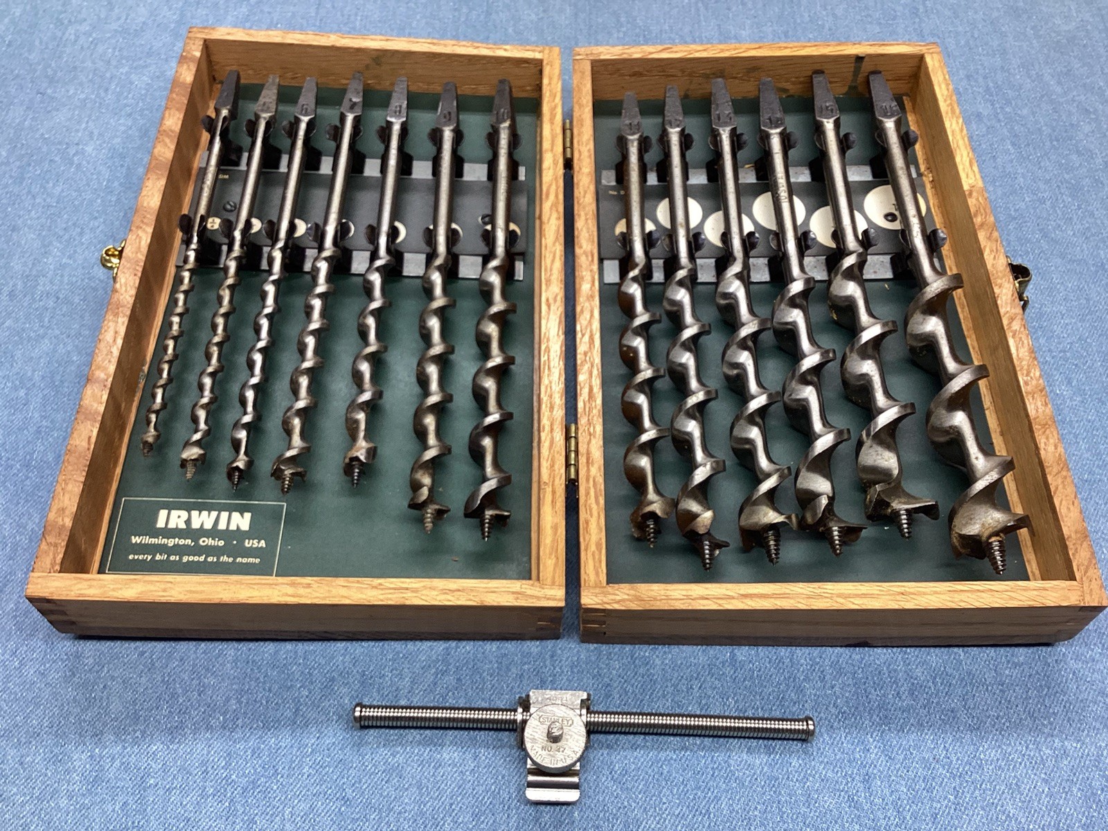 Vintage Irwin Borchest No. DM 13 pc Auger Bit Set Near Mint ! L👀K !