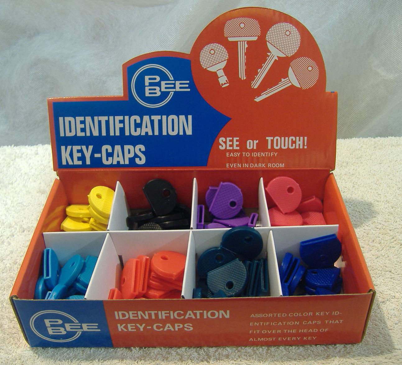 100 PIECE COLORED KEY CAP IDENTIFIER DISPLAY KIT IDENTIFICATION