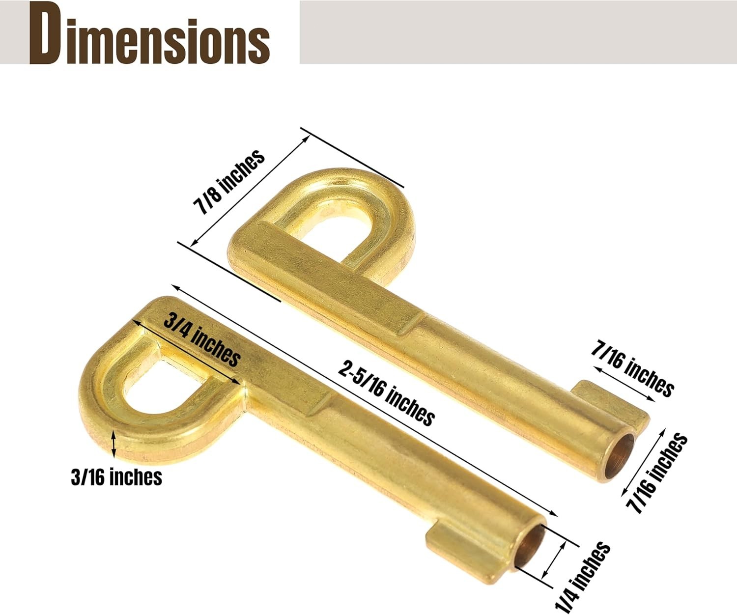 Self Lock P Key for Self-Lock Pedestal Locks Replaces TTK-225 P-Key Tool,2 Count