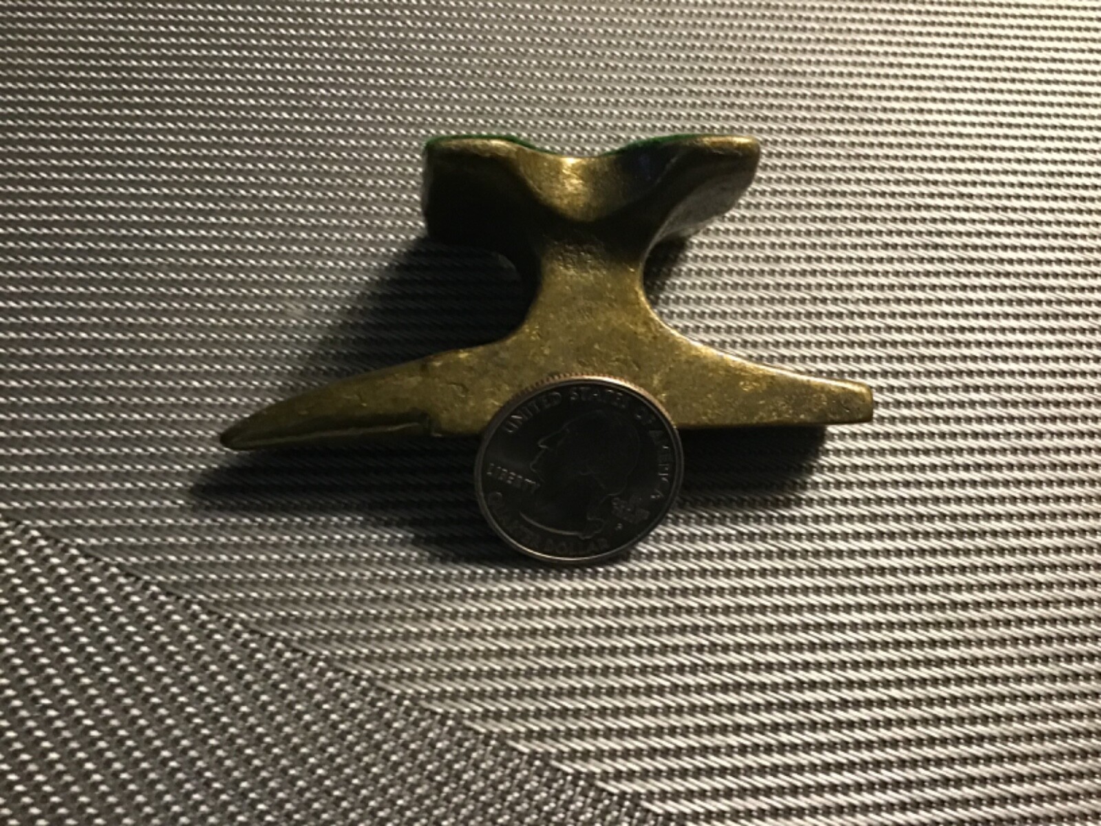 RARE Old SALESMAN ADVERTISING MINIATURE BRASS ANVIL~East Elyria Kiwanis Club Org