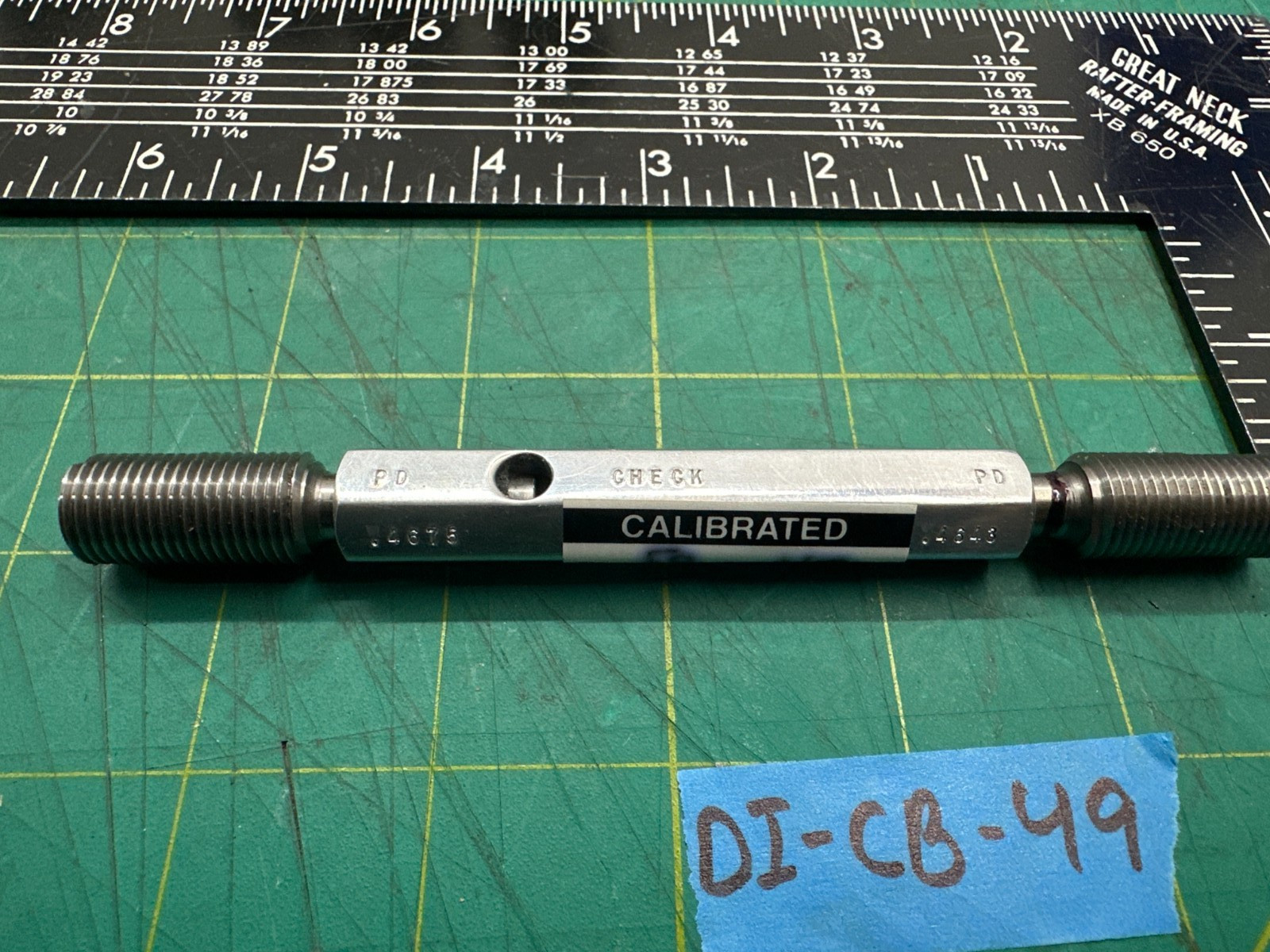 TRW Greenfield 1/2-20 UNF-2A Thread Plug Gage GO .4675 NO GO .4643