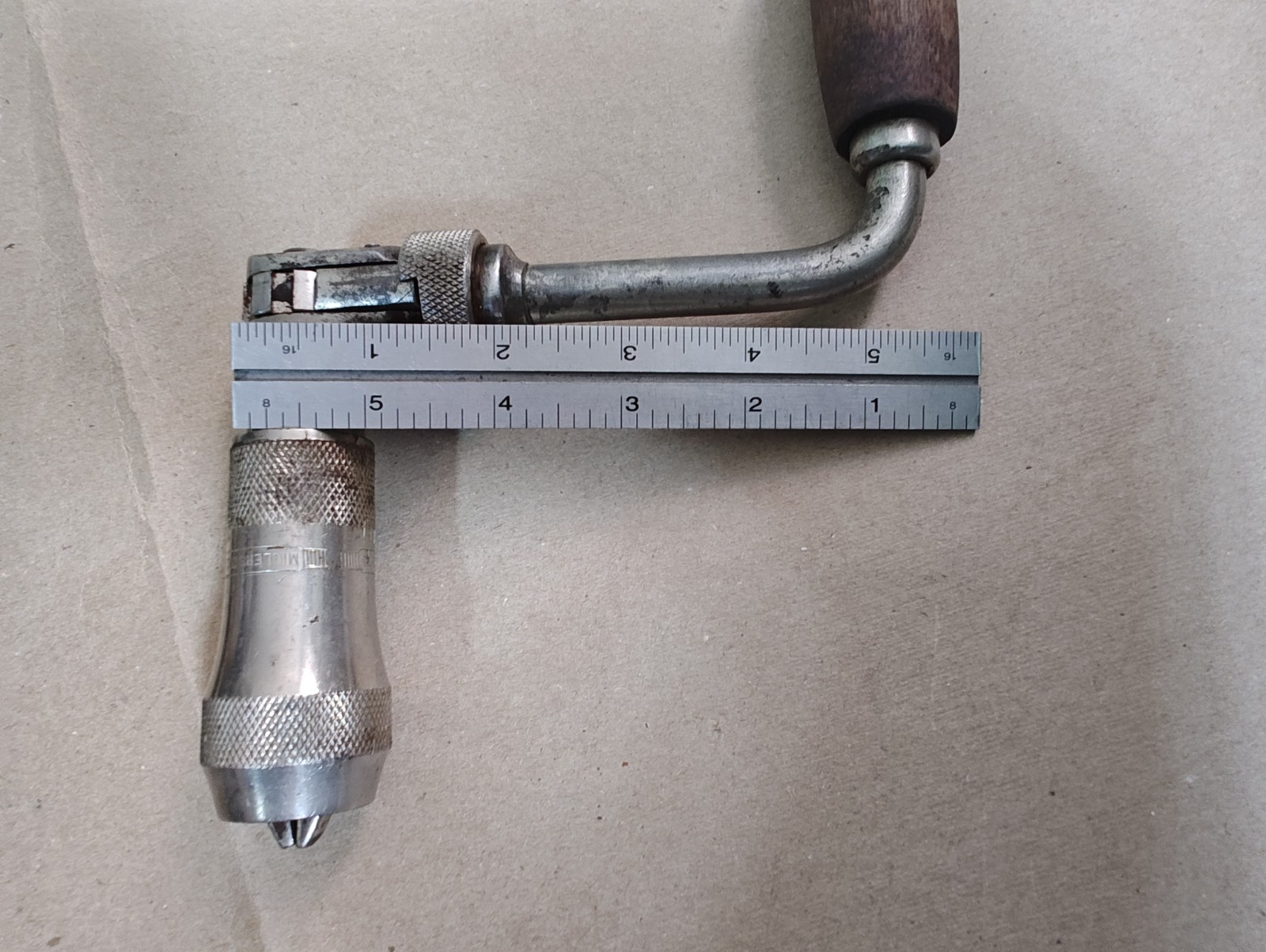 Vintage Millers Falls No. 422 Heavy-Duty Ratcheting Bit Brace + 9 Augers