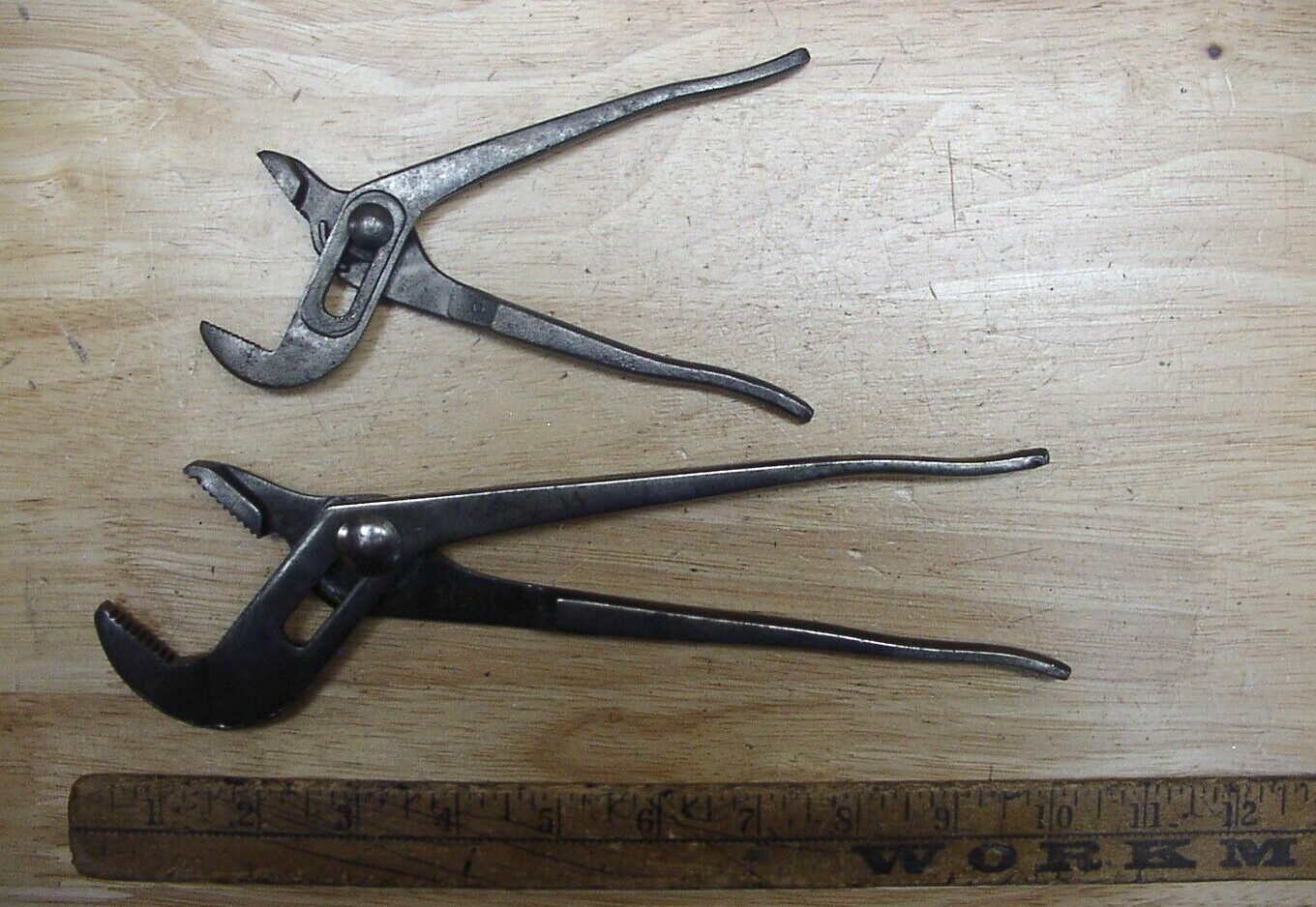 2 Vntg T&G S.J. Water Pump Pliers,420-Channellock & Utica Triple Diamond 507,VGC