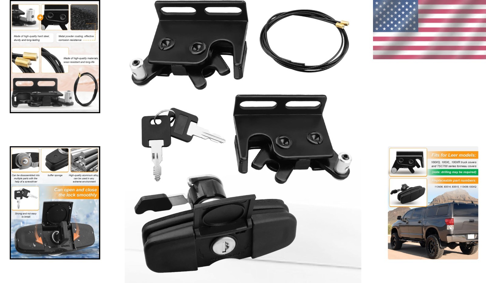 Leer Truck Cap T-Handle Kit – 83514 & 83515 Rotary Latches
