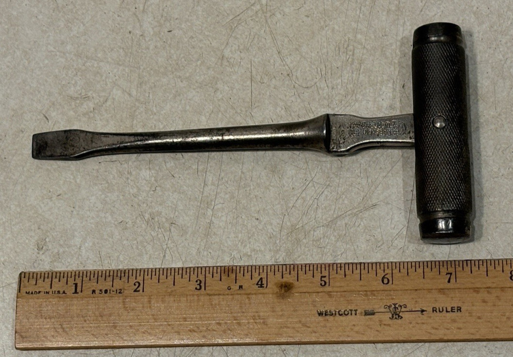 Vintage Crescent 7-1/4″ Screwdriver Convertible Folding Straight to T-Handle USA