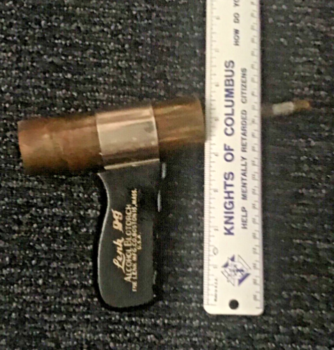 Old Antique Vintage LENK 99 ALCOHOL BLOTORCH Rare Brass Alloy Wooden Gun Handle
