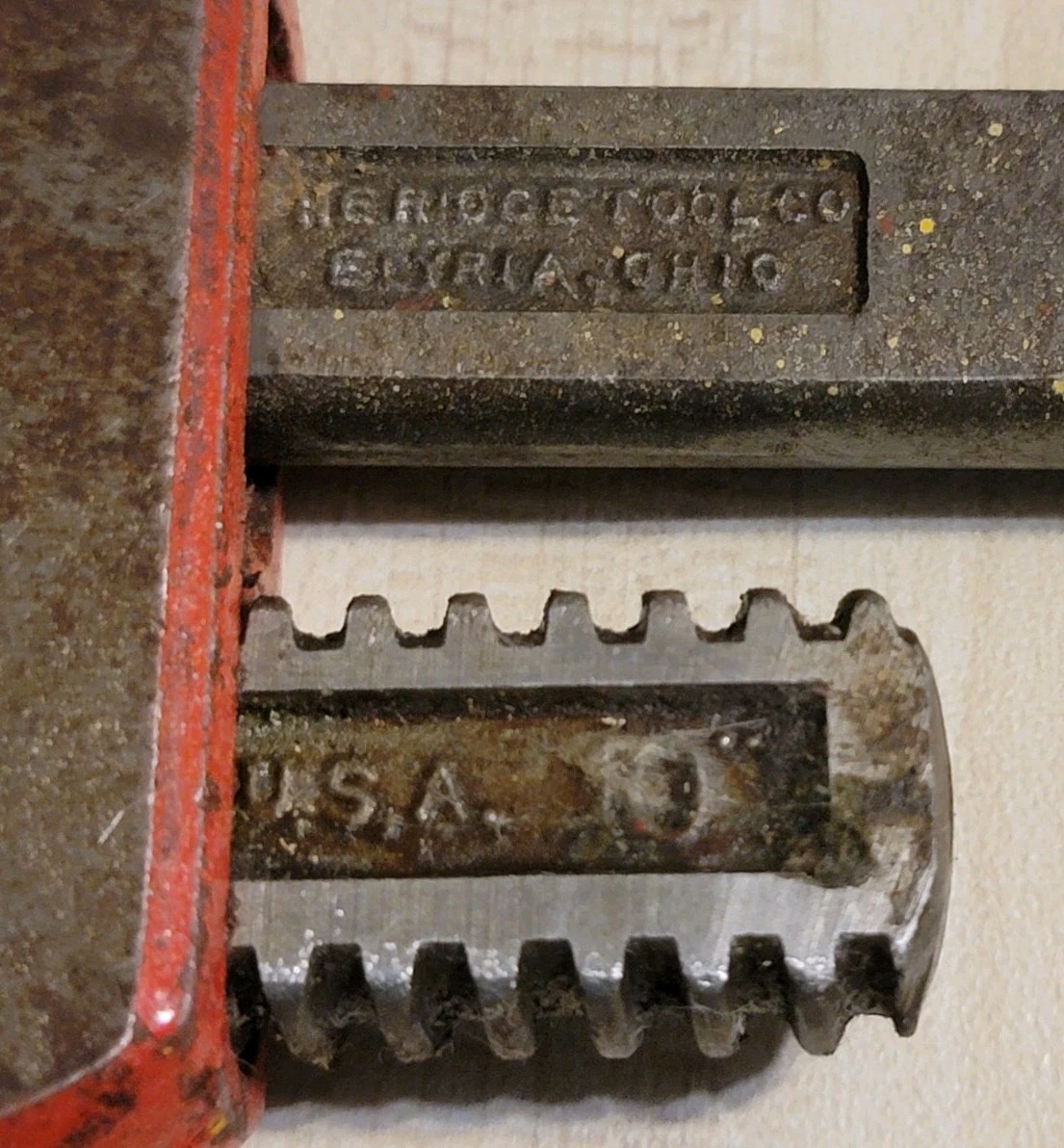 Improved Stillson Pipe Wrench 10 The Ridge Tool Co Elyria Ohio USA Vintage