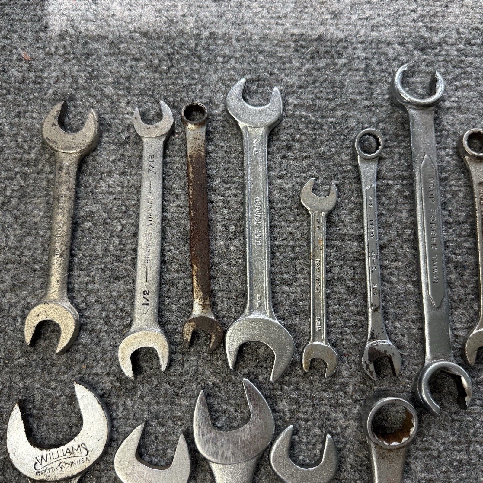Vintage Wrench Lot USA Steel Williams Superrench Billings Bonney Vlchek 35pc
