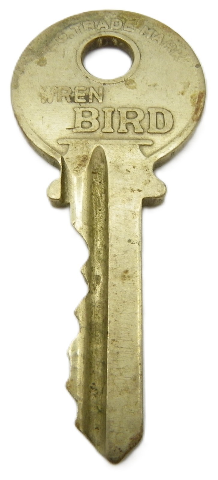 Vintage Wren Bird EG. Trademark Hong Kong Door Handle Padlock Round Hole Key