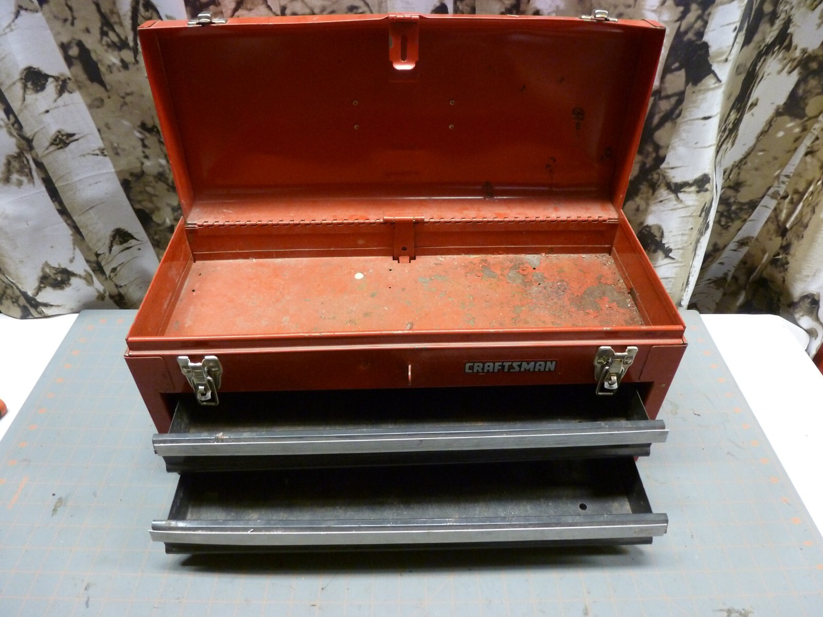 As-Is Craftsman Red 2 Drawer Tool Box 20-1/2″ X 8 1/2″ X 9 1/2″ tall
