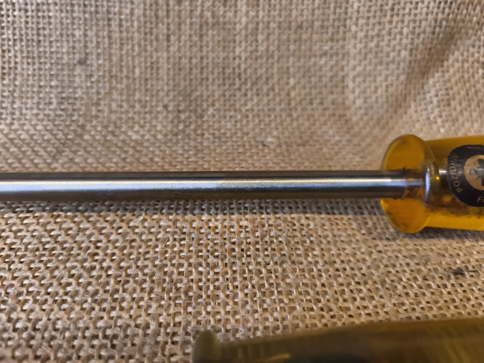 RARE Stanley Hollands Amber Yellow Handle Pozidrive Engineers Screwdrivers Tools