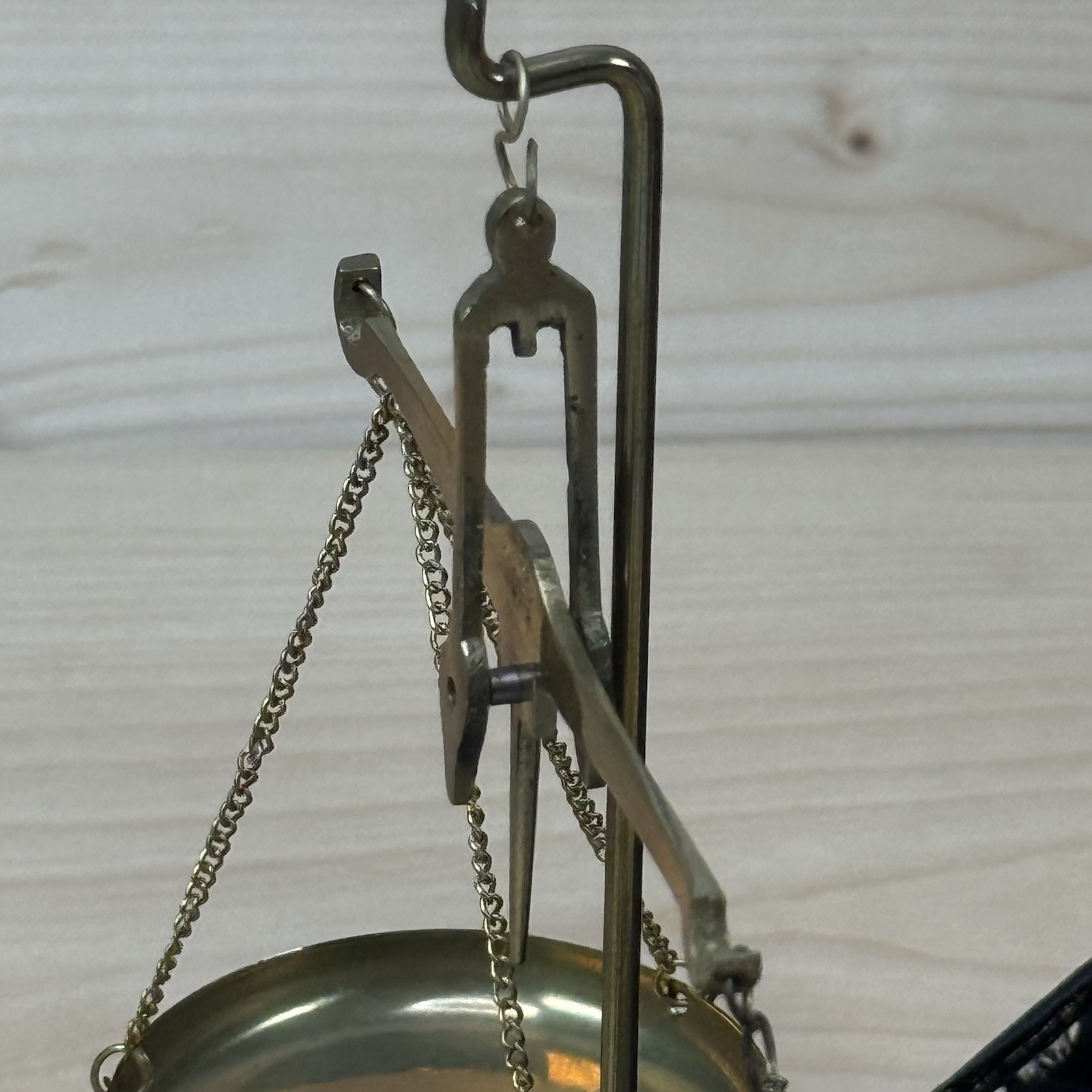 Vintage Brass Balance Scale w/ Gram Weights in Original Case Made In India 50g