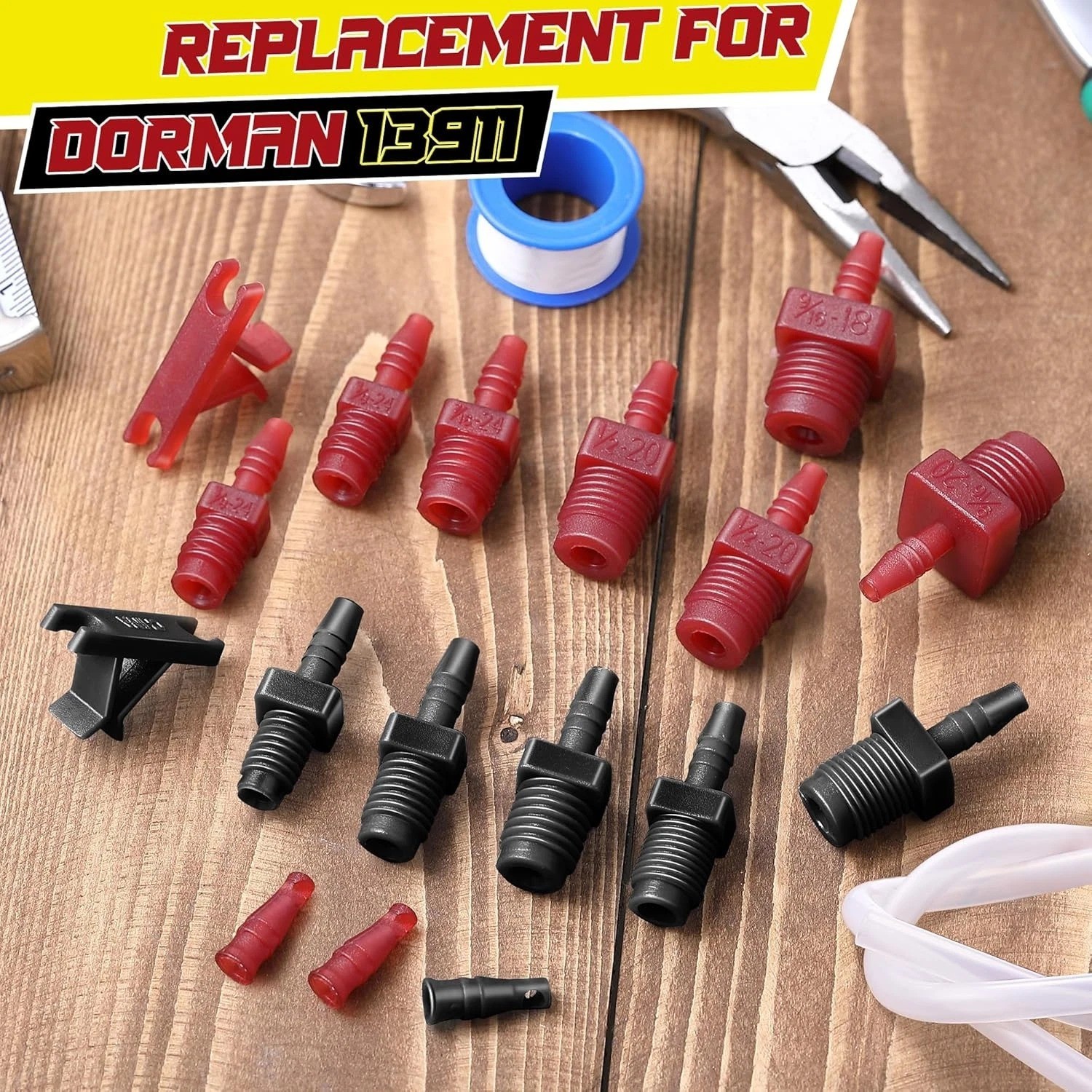 Master Cylinder Bleeder Kit Complete Brake Bleeder Kit with 22 in Clear Hose Cl