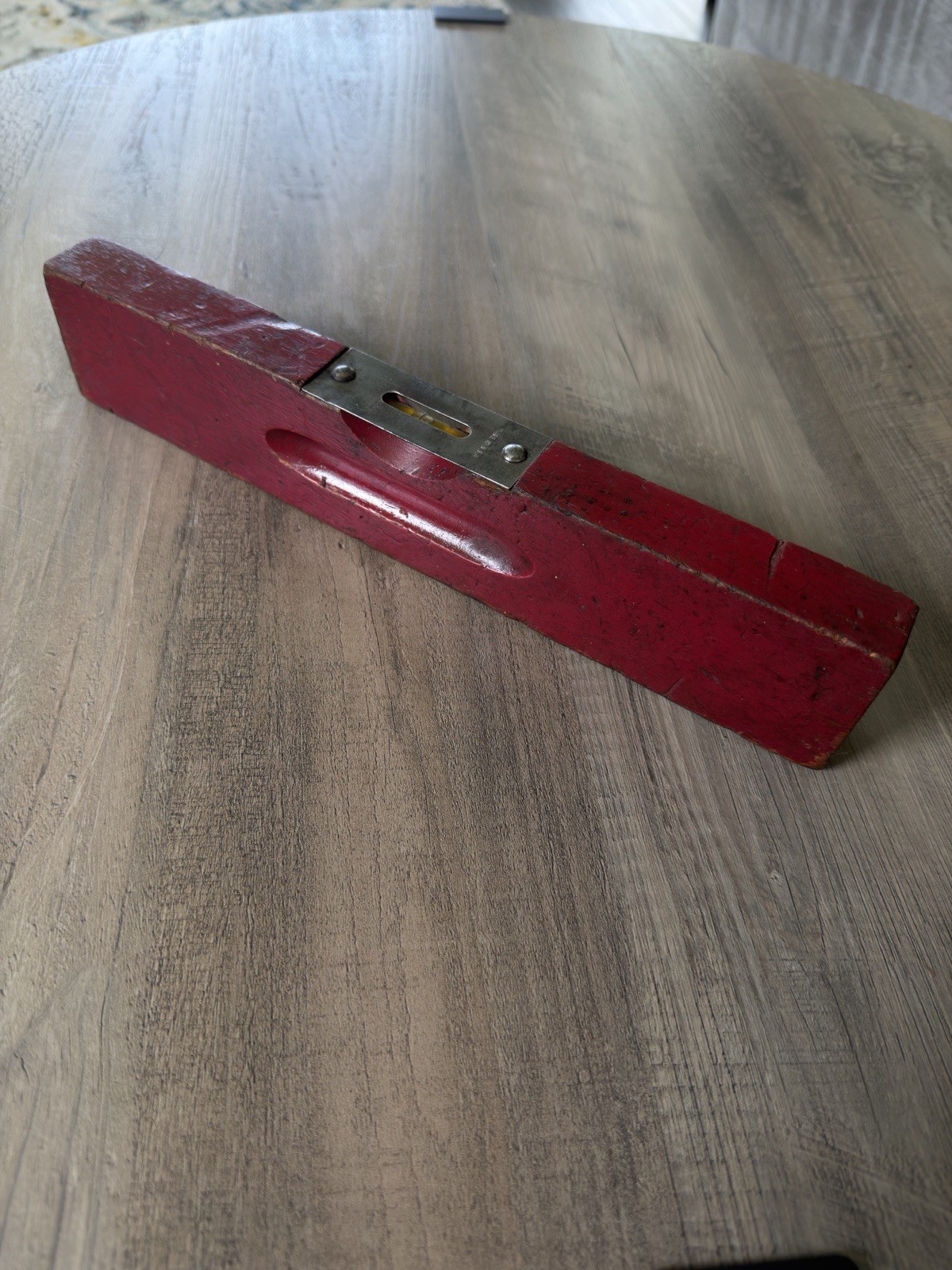 Vintage Millers Falls No. 312 Wood Level – 12″ Red Carpenter Tool – Made in USA