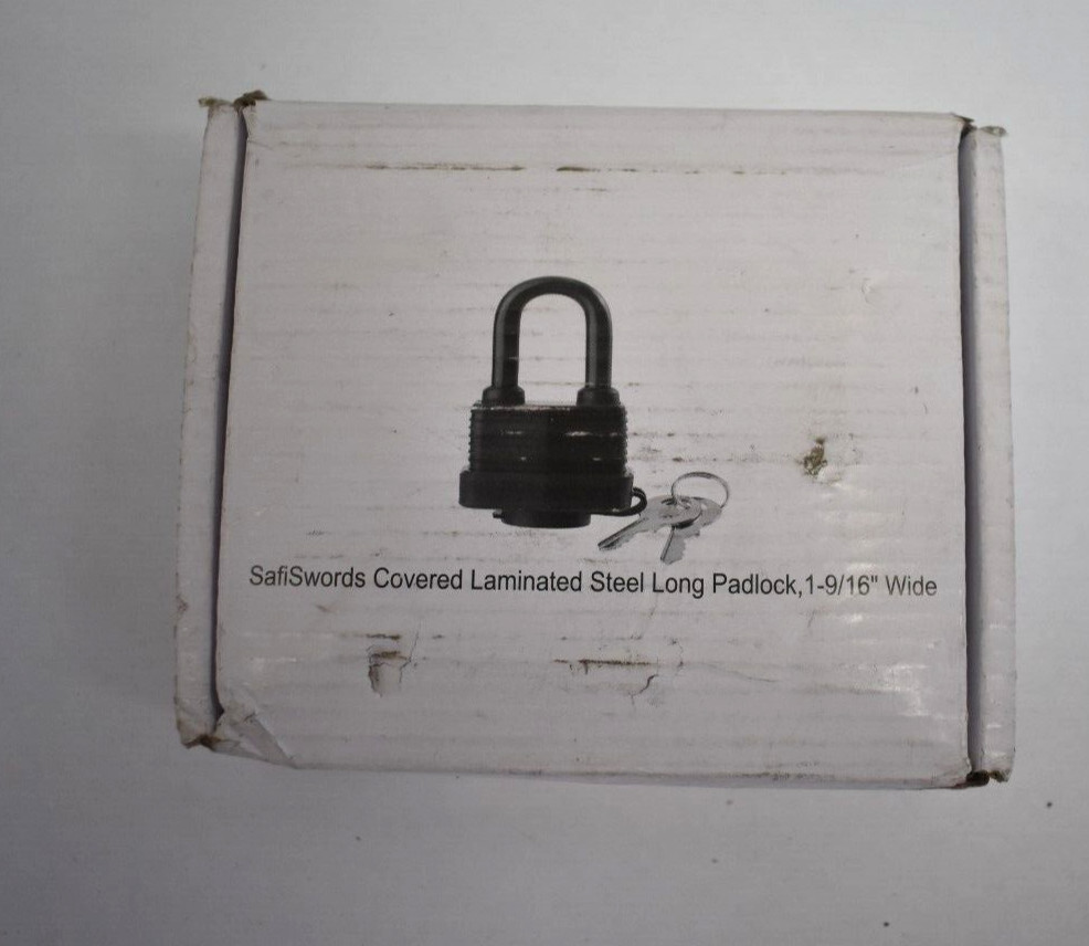 Safi Swords Covered Laminated Steel Long Padlocks 6 Pack 1-9/16″ Heavy Duty