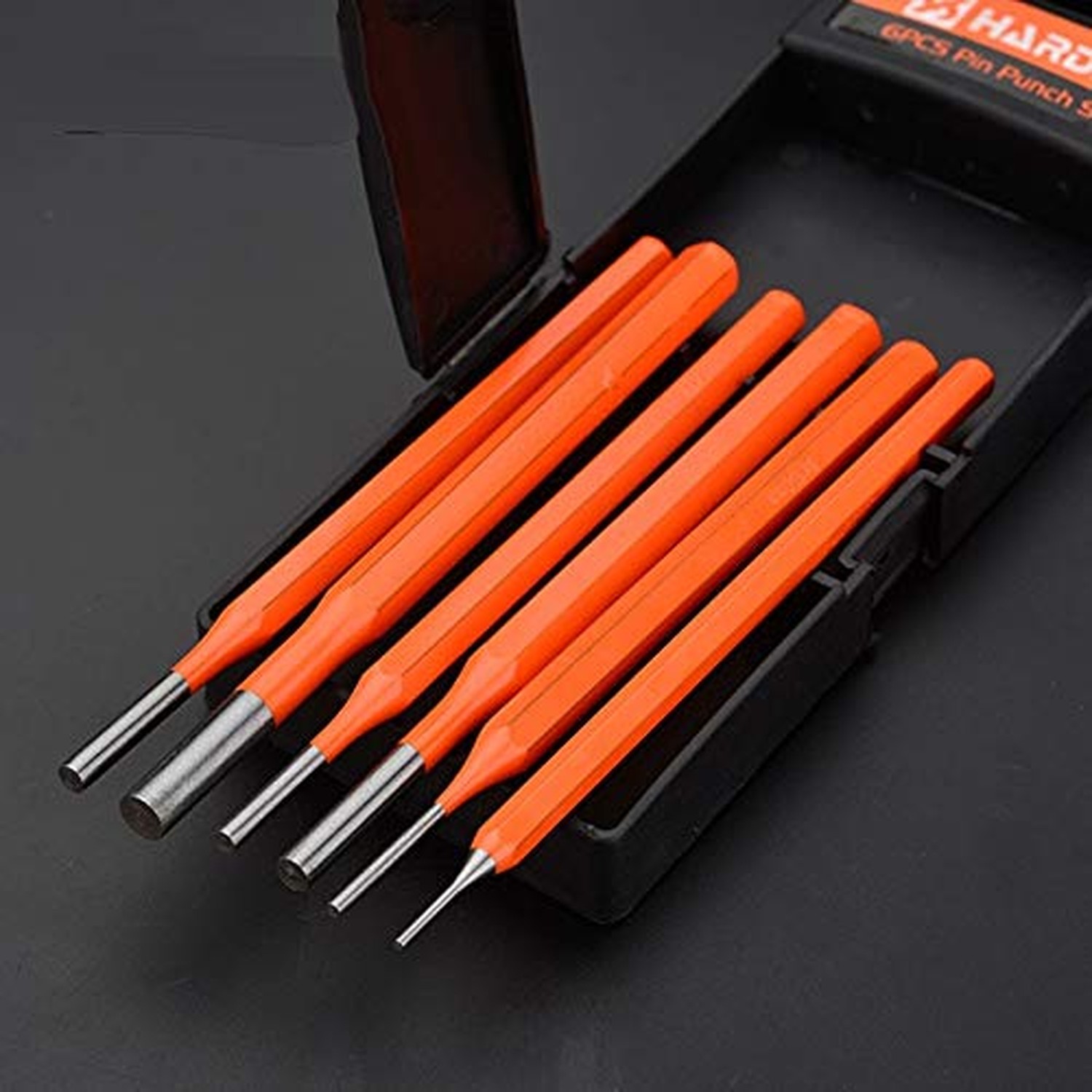 Edward Tools 6 Piece Pin Punch Set for Gunsmith, Mechanic, Metal Stamping – H…