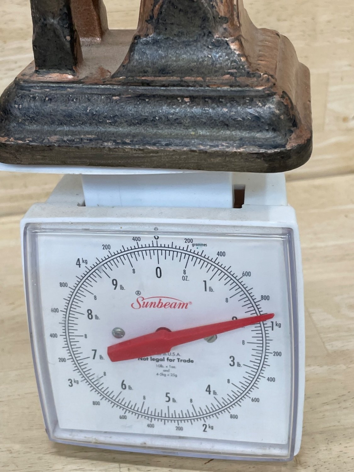 Early 20th Century Fairbanks Postal Scale Small Cast Iron Copper Letter