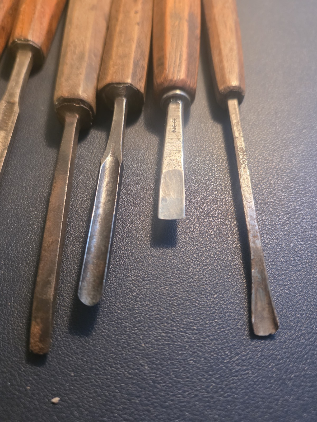 Early Octagon Set Of 7 Vintage Carver’s Wood Carving Tool Ward, Greaves + Others