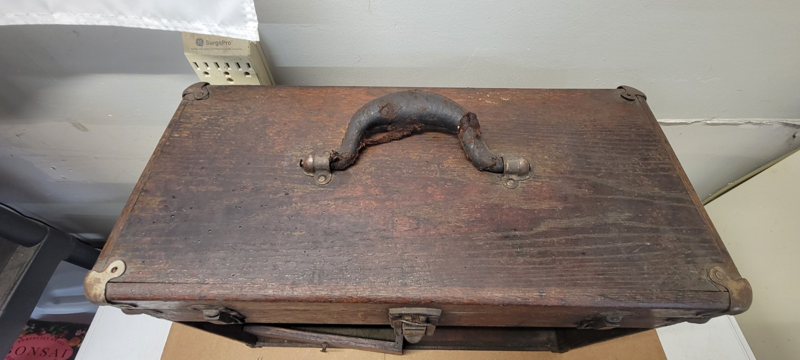 Vintage George Scherr Co. 7 Drawers Oak Wood Machinist Chest Box Tool Box Chest