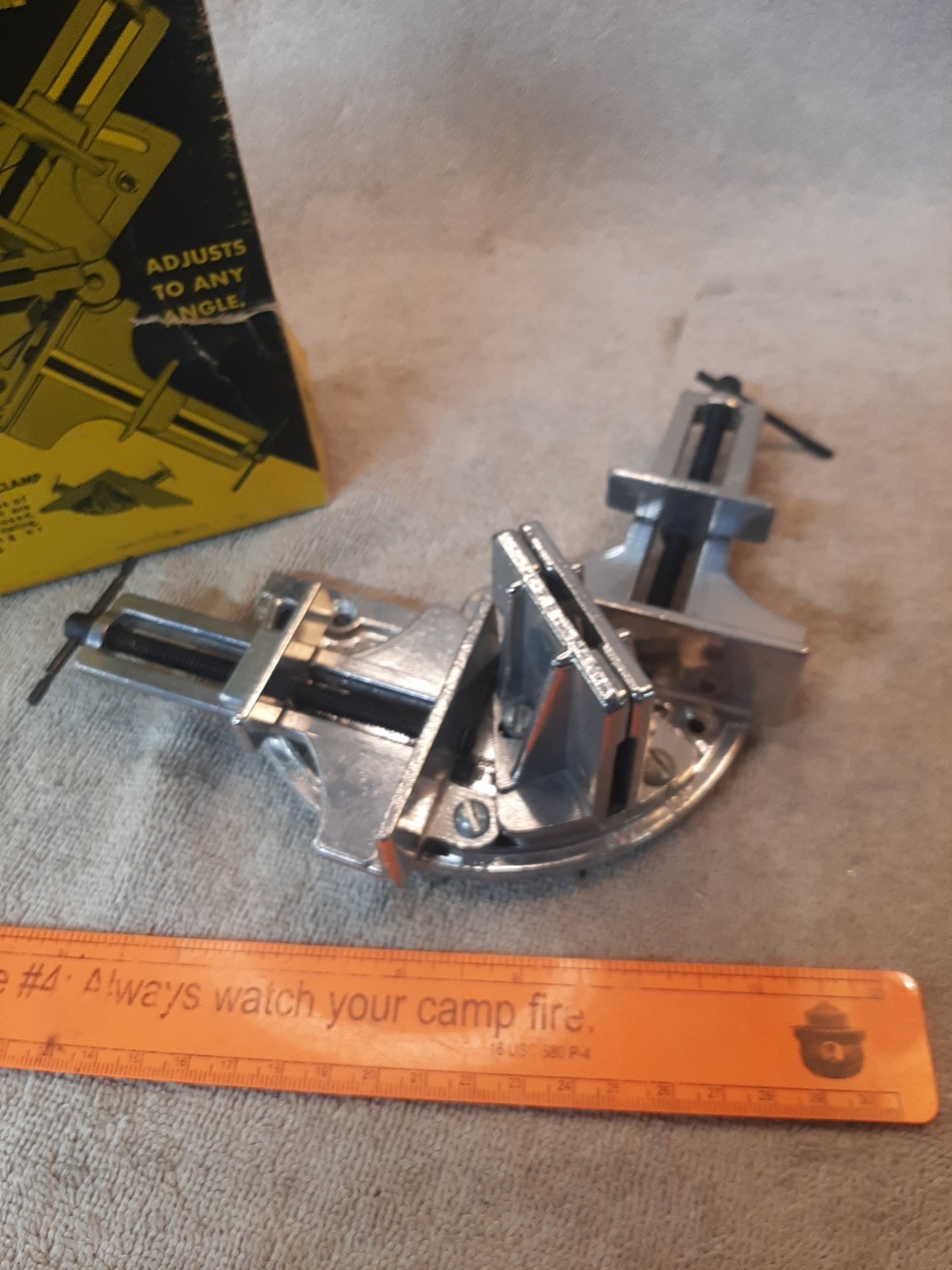 Vintage ADM Adjustable Combination Miter Box & Corner Clamp No. 44, USA, w/box