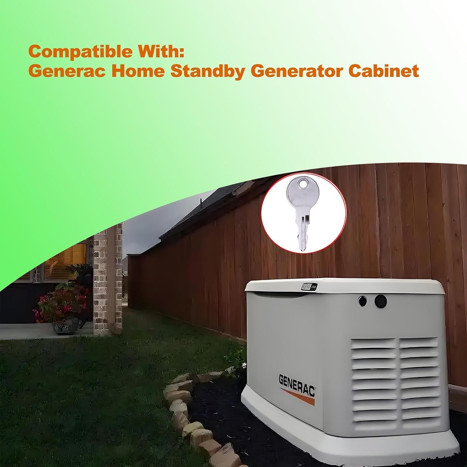 Generator Cabinet Lock Key Metal 2 Pack for Generac Lock 0G66240 0G6624