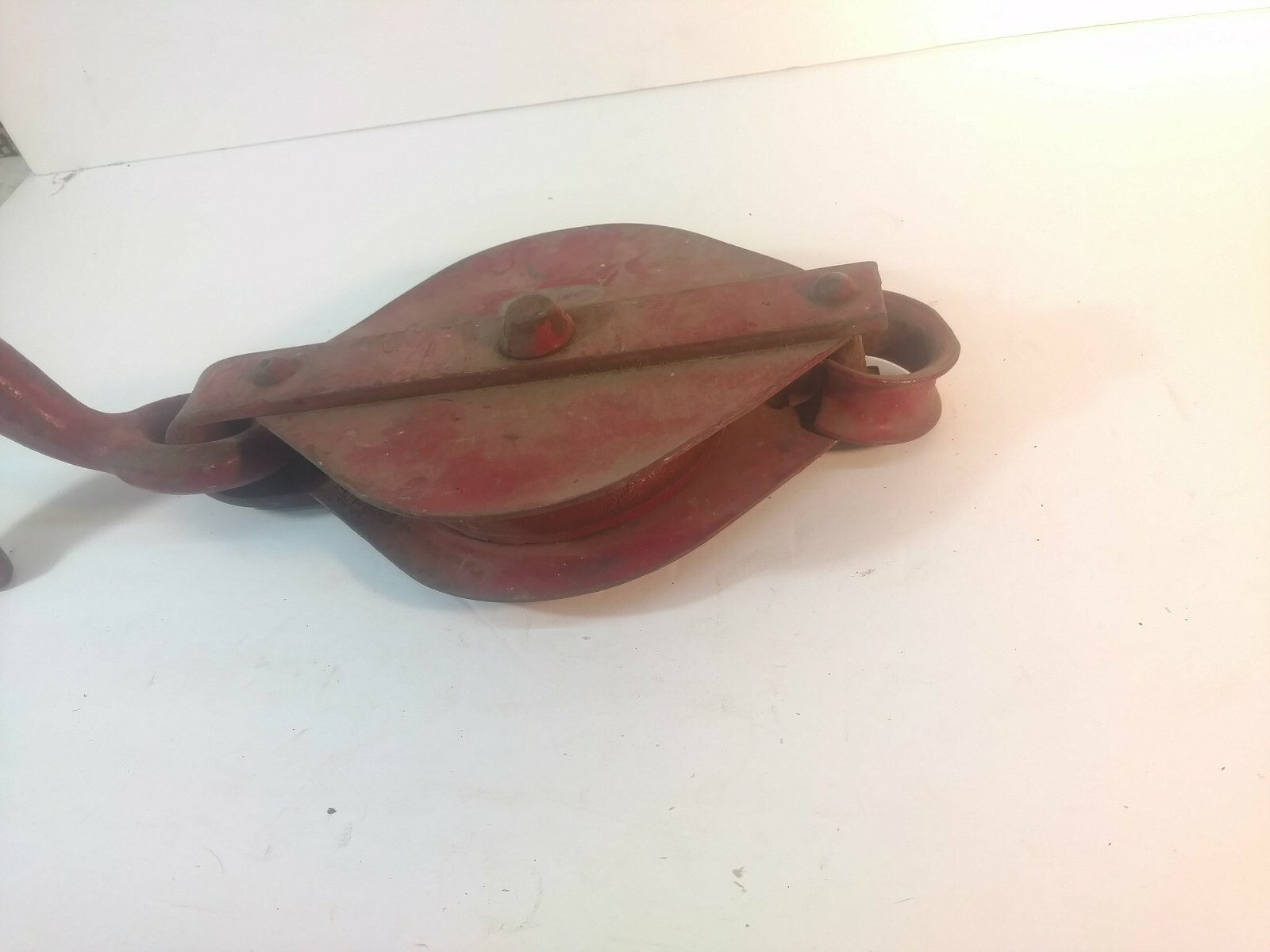 Moline Iron Works Large Pulley With Heavy Hook