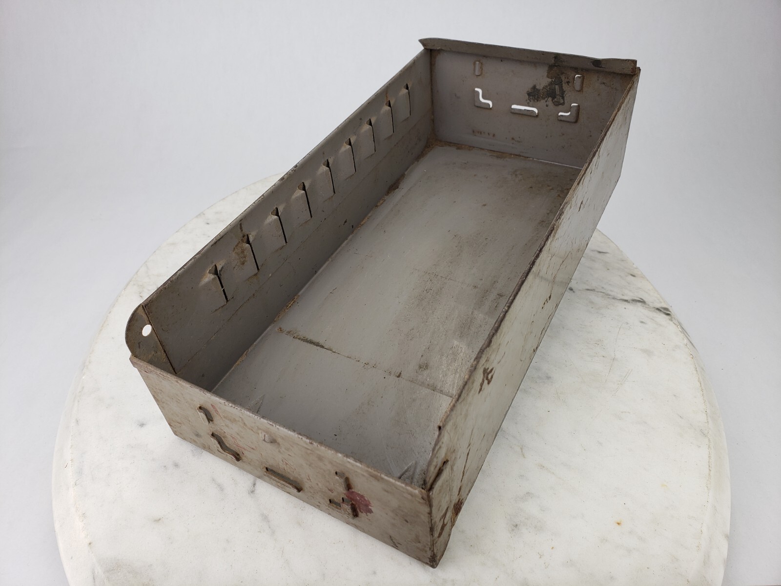 Vintage Metal Parts Drawer Industrial Decor File Green Steel Tin Library Sorter