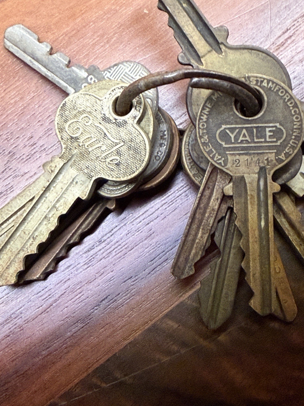 Lot of 14 Antique Brass Keys Yale Russwin Corbin Ilco Vintage Skeleton Key Mix
