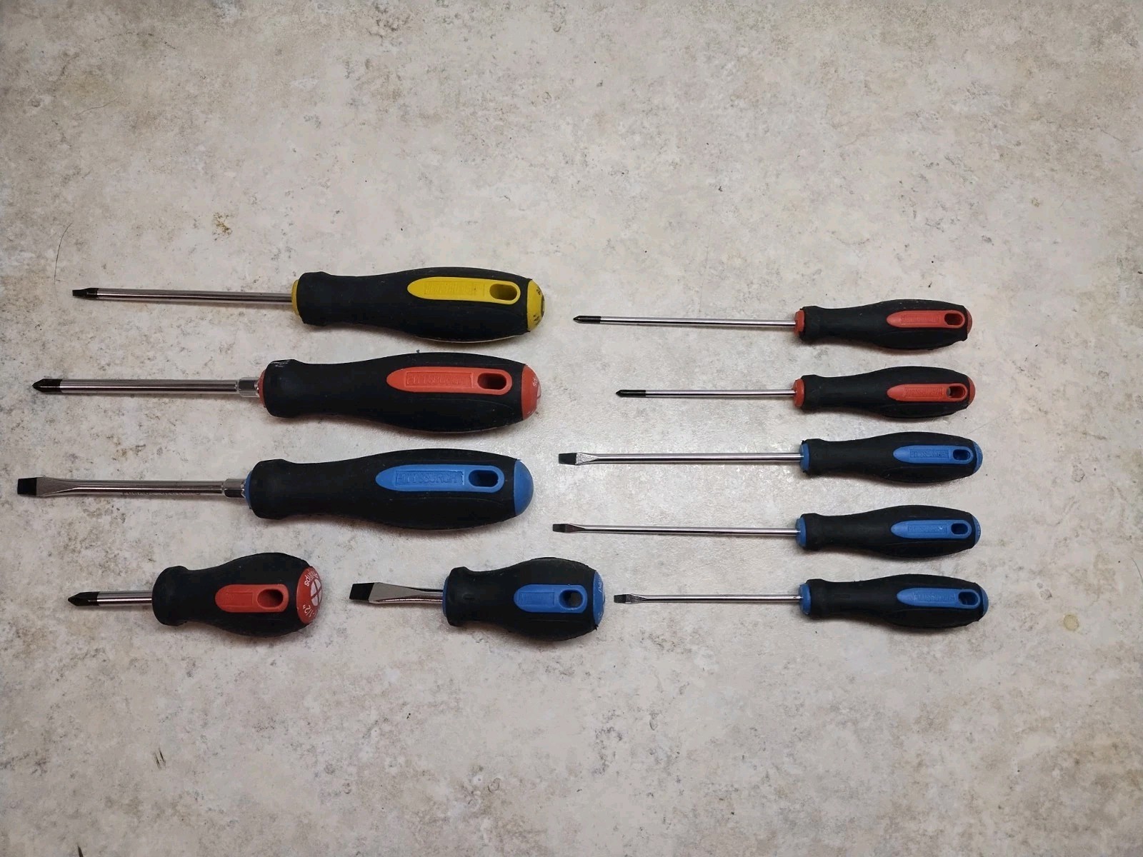 Set of 10 Pittsburgh Screwdrivers