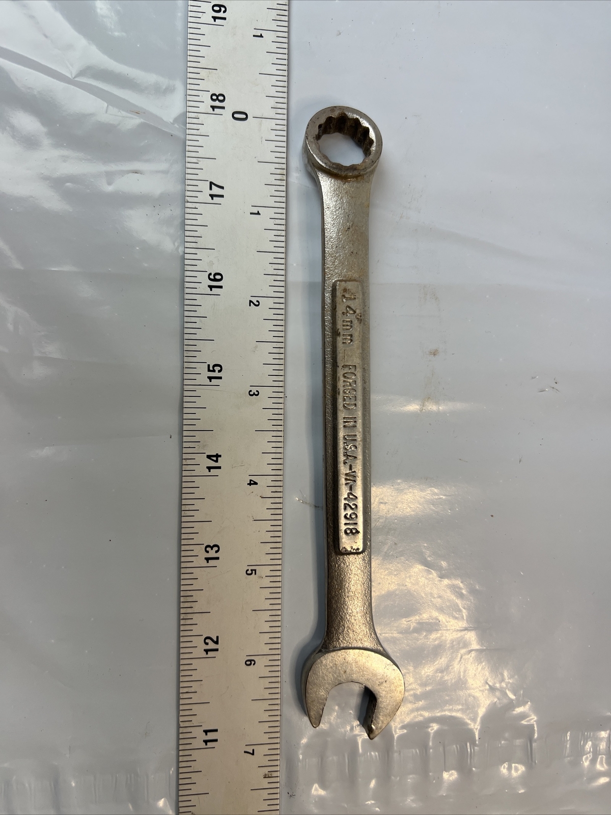 Vintage Craftsman Tools -VA- Series 42918 – 14mm Combination Wrench 12 Point USA