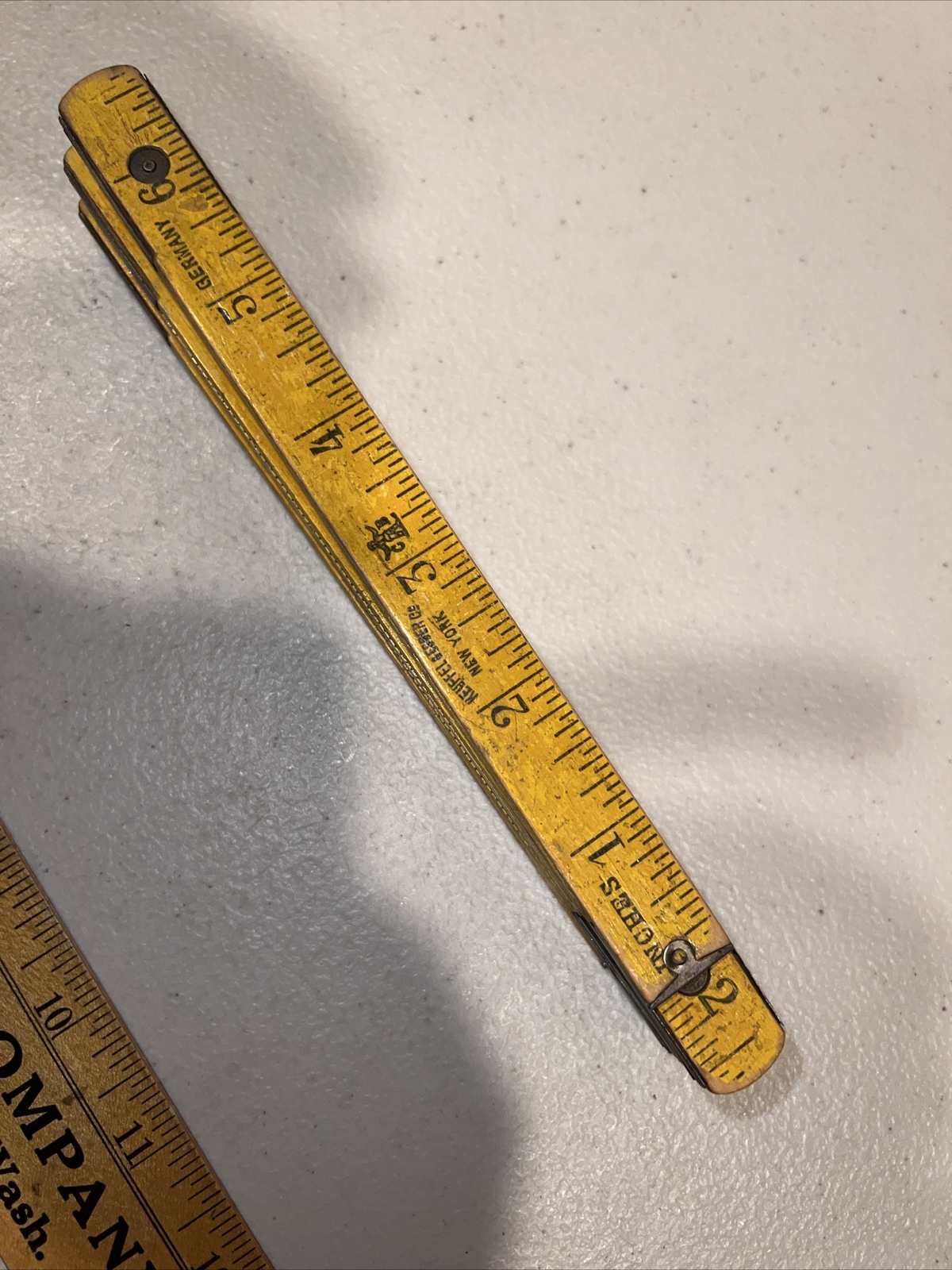 Wood Steel K & E Keuffel & Esser 72” Extension Zig Zag Ruler 6 Foot + Flat rule