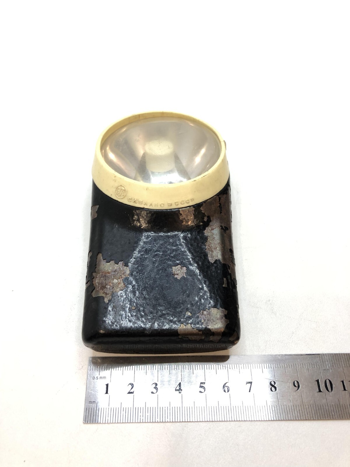 flashlight metal USSR retro Soviet vintage original black