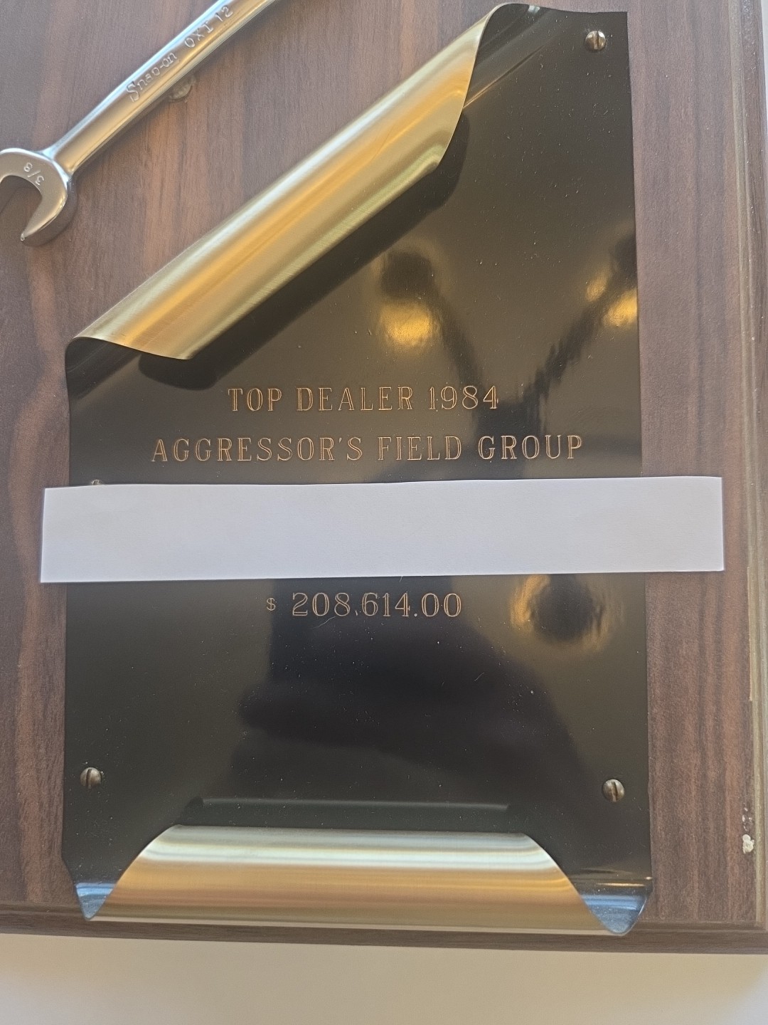 Snap On Tools 1984 Top Dealer Sales Award VERY RARE Collectable MUST SEE