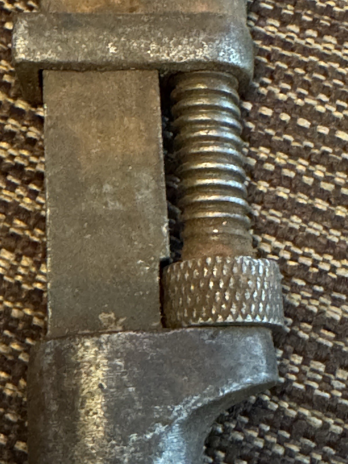 Vintage COES WRENCH CO Monkey Wrench Split Wood Handle Worcester Mass r3s2