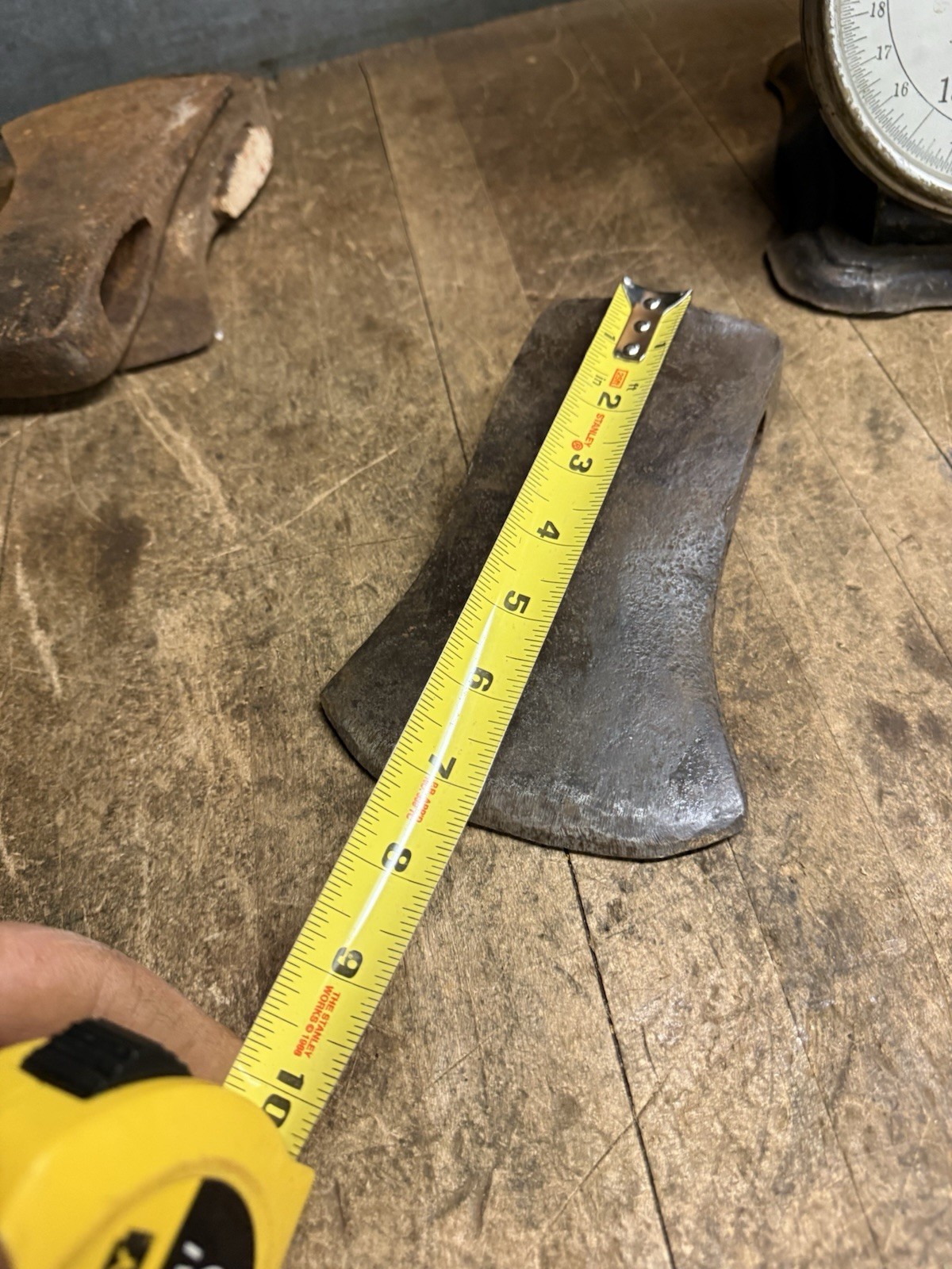 Vintage Rare 3-1/2 Lb Wide Unknown Pattern Single Bit Axe Head Tool Unmarked USA