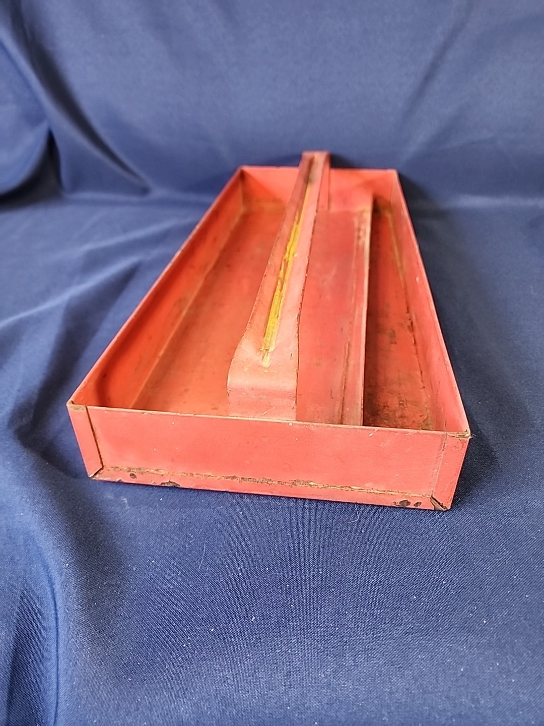 Vintage Metal Tool Box Tray Caddy 18-1/2″ x 7-1/2″ Red Snapon Craftsman Mac Tool