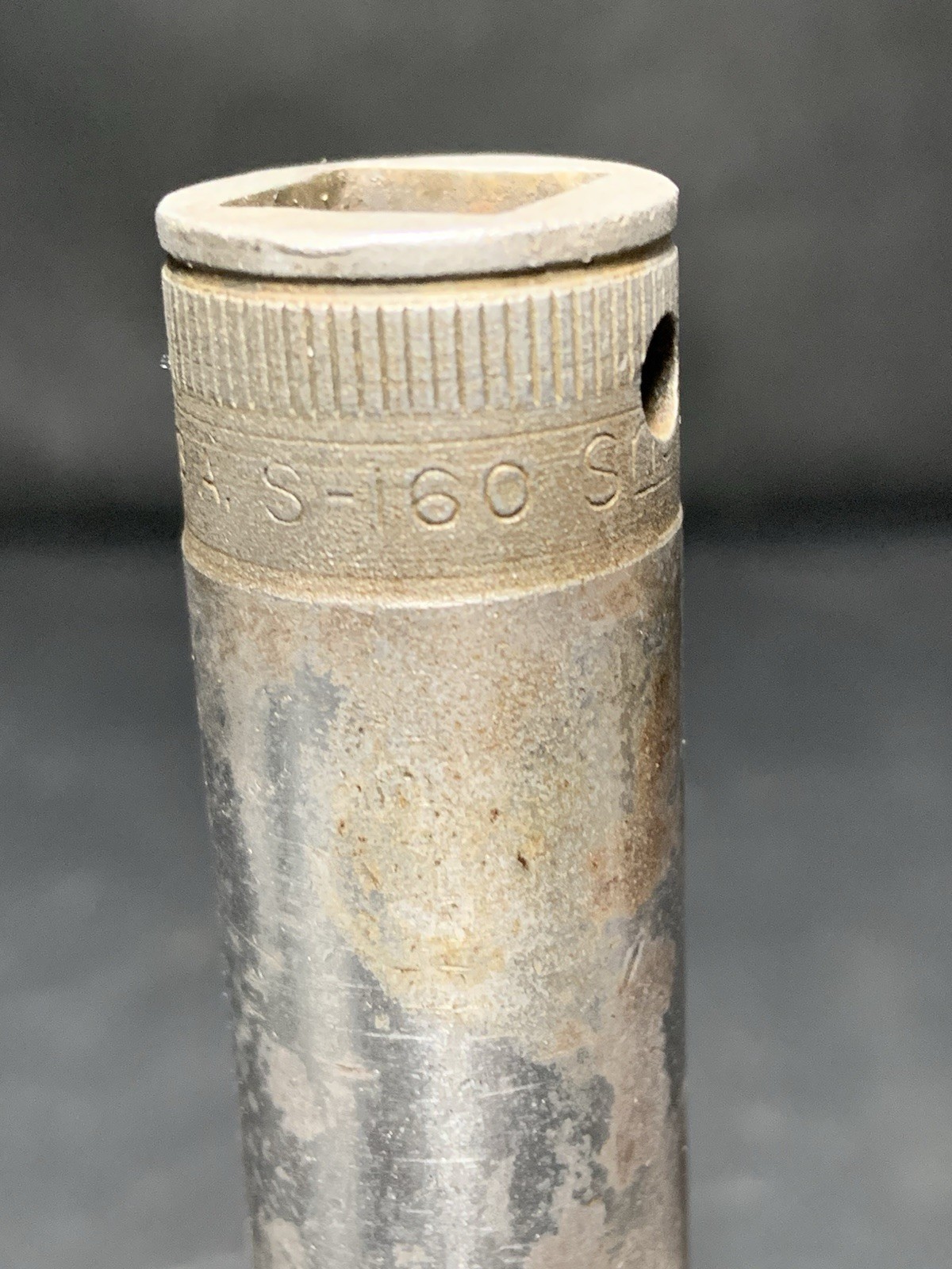 Vintage 1945 Snap-On Tool S160 “G” Government 1/2″ Deep Socket 1/2” Drive 12 Pt.