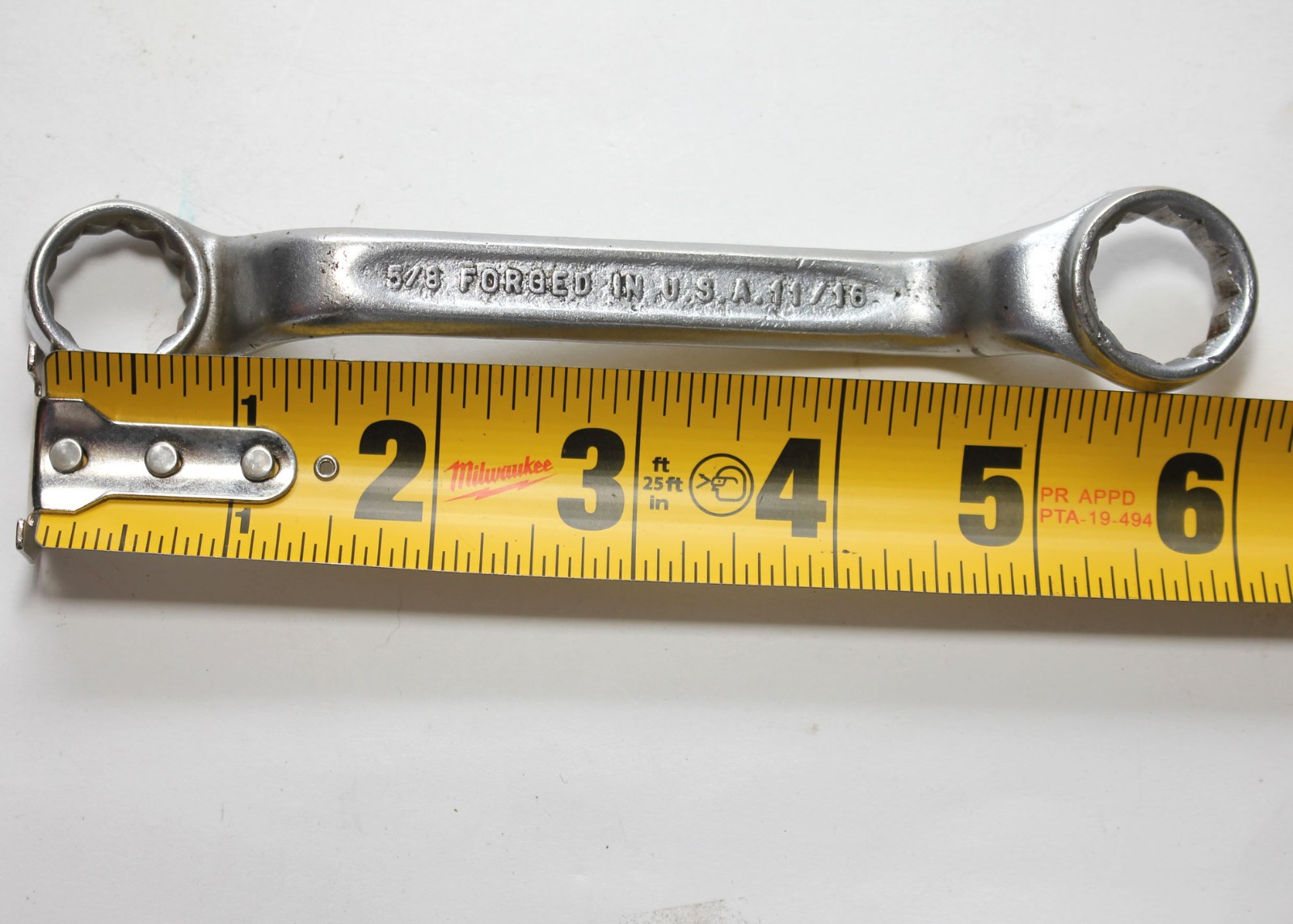 INDESTRO No. 933 5/8″ x 11/16″ 12 Point Short Deep Offset Double Box Wrench USA