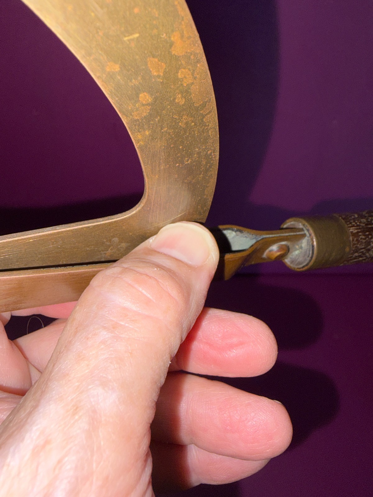 COOPERS / WHEELWRIGHTS TRAVELER – Rosewood Handle BRASS 8″ Diameter WHEEL