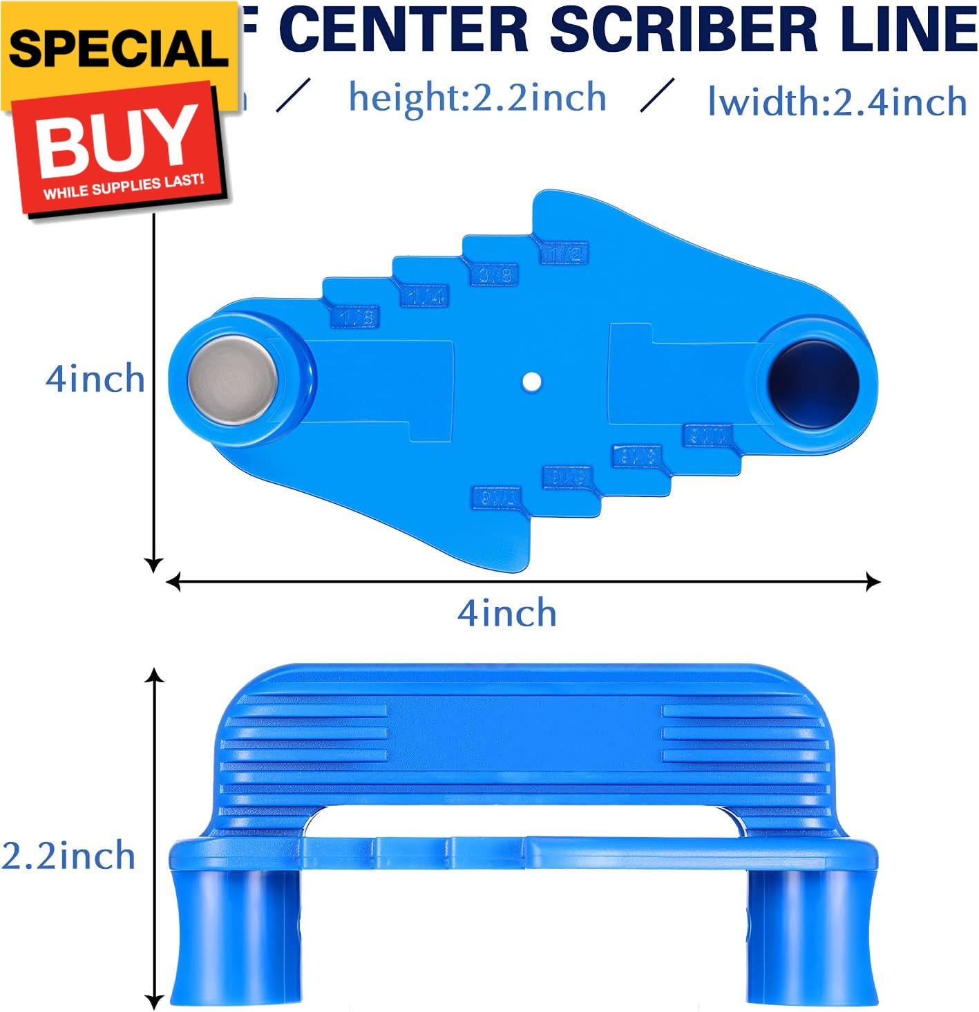 4 Pieces Center Scriber Center Marking Tool Line Scriber Woodworking Offset Mark