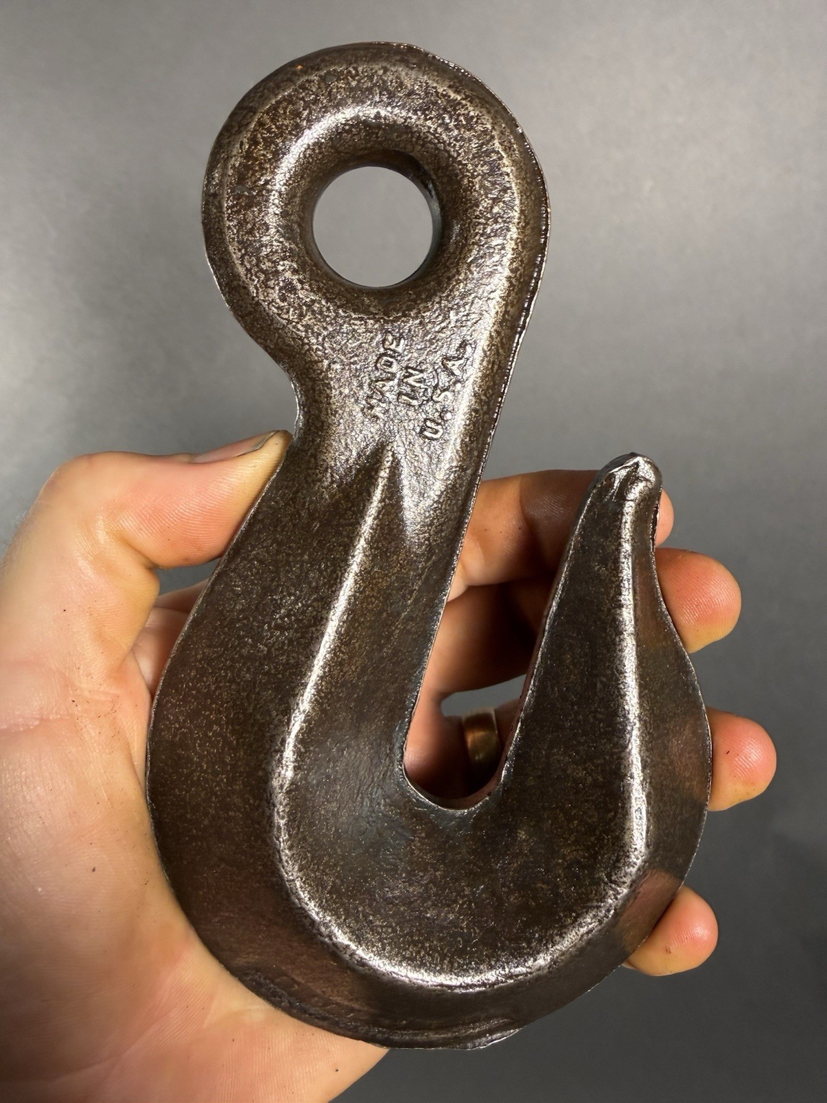 Diamond Duluth Forged Hook, 5/8” Chain Drop-Forged Steel, Vintage. 3/4” Eye.USA