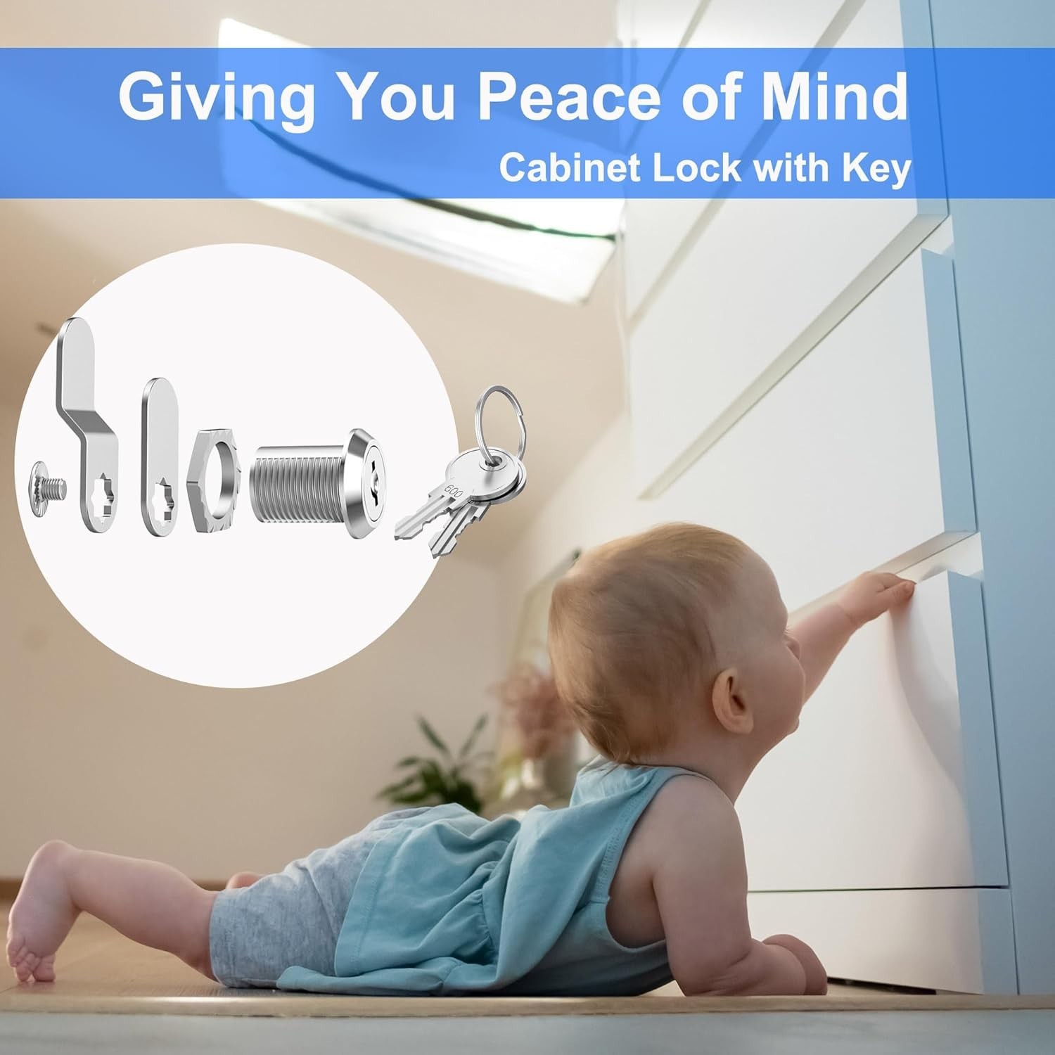 Cabinet Locks Keyed Alike, 5/8″ Cam Lock, Zinc Alloy