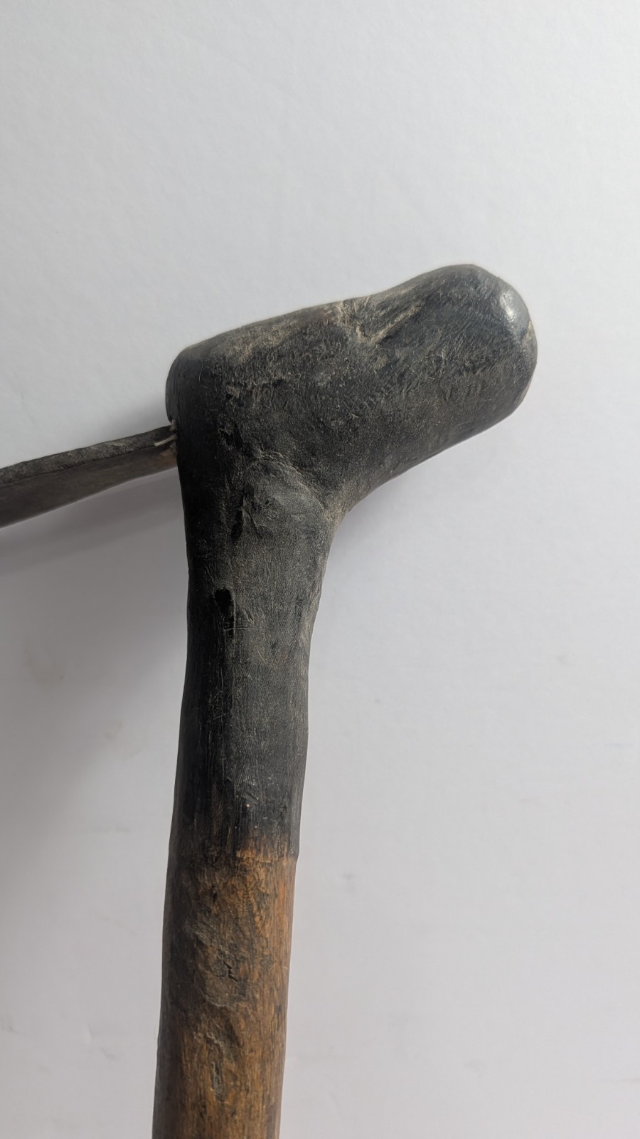 Vintage Antique Primitive Hand Forged Adze Hoe Woodworking Carving Tool Wood…