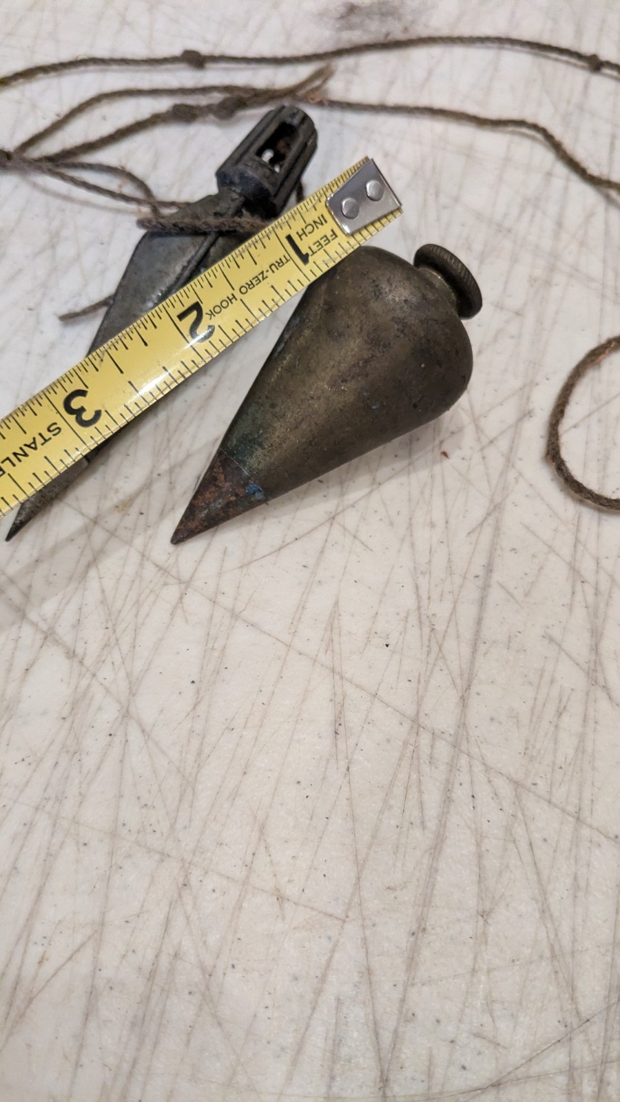 2 Vintage Plumb Bobs 5 oz 1920 Small Unmarked