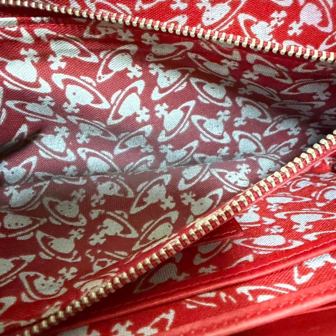 Vivienne Westwood Long Wallet Clutch Leather Red Used